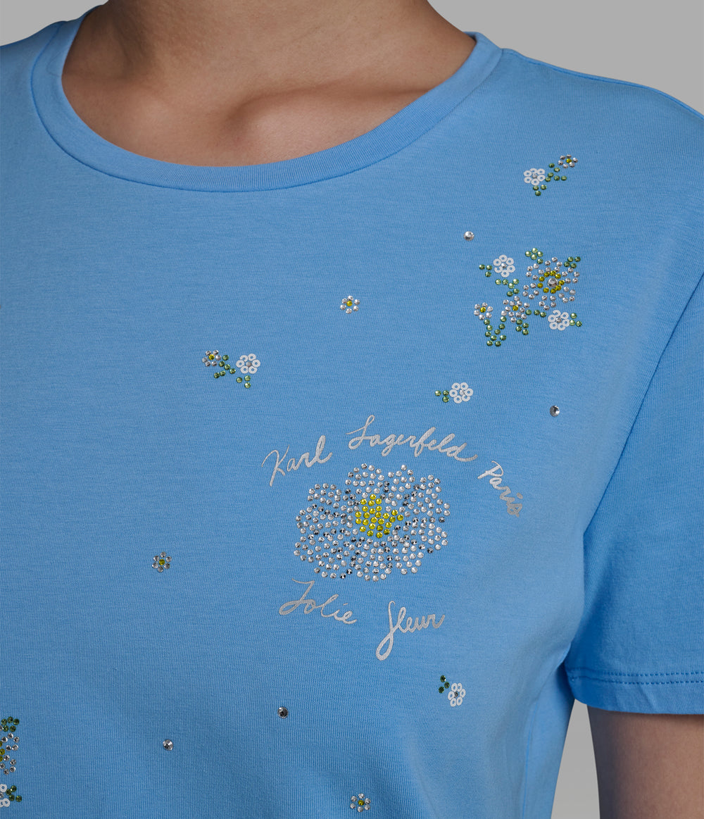 Cotton Jersey Floral Whimsy Tee | Tees & Tanks | Karl Lagerfeld Paris