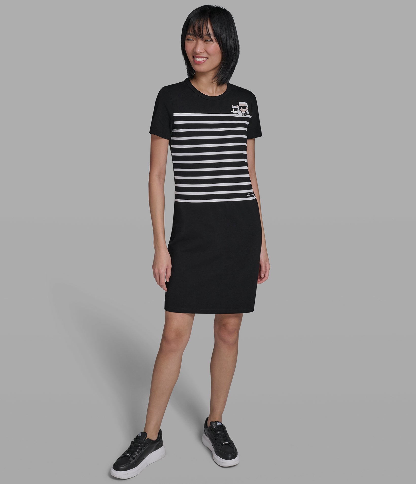 STRIPED DUO TEE DRESS VIEW 4 | Women's Dresses & Jumpsuits