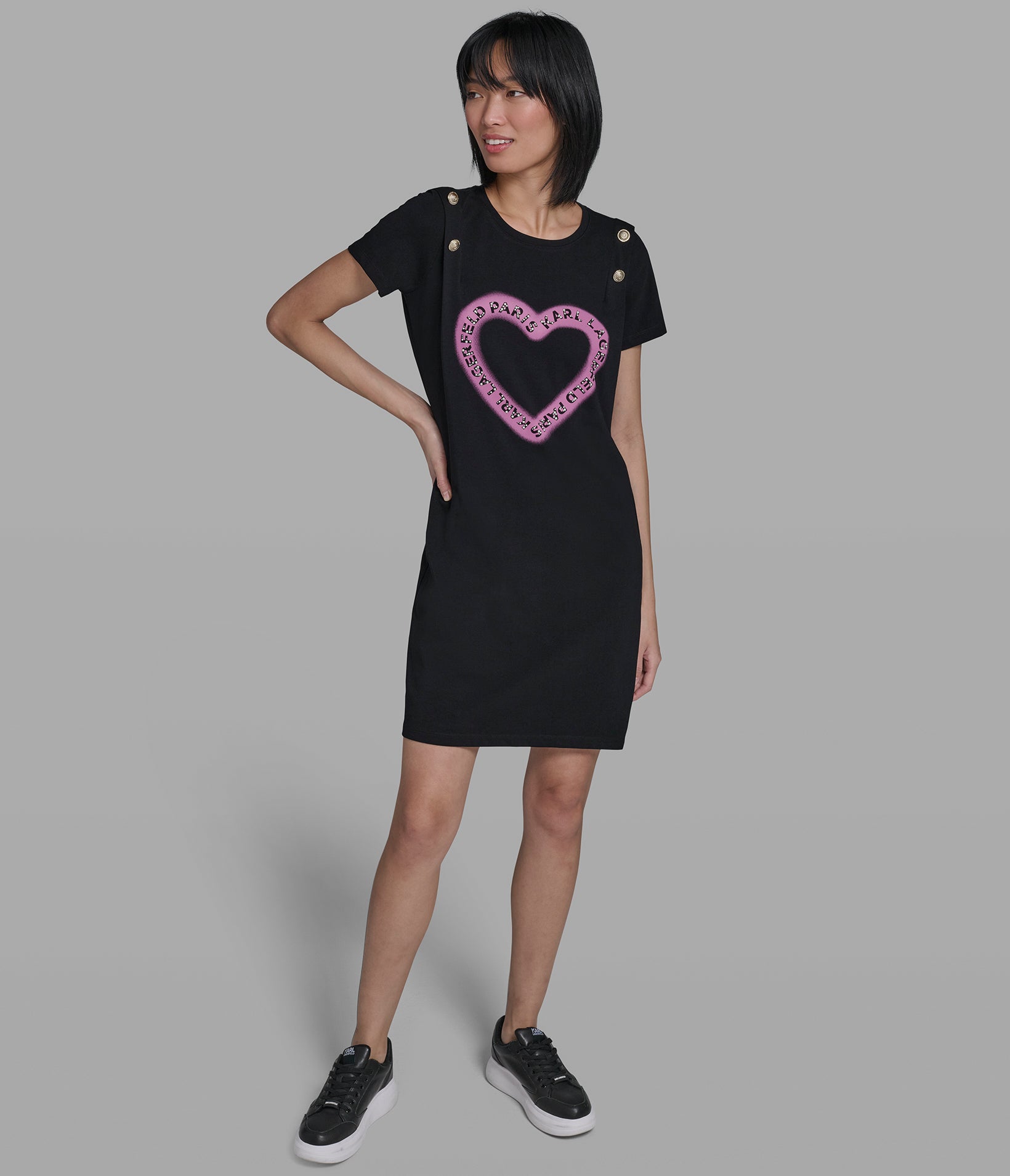 PEARL HEART T-SHIRT DRESS VIEW 4