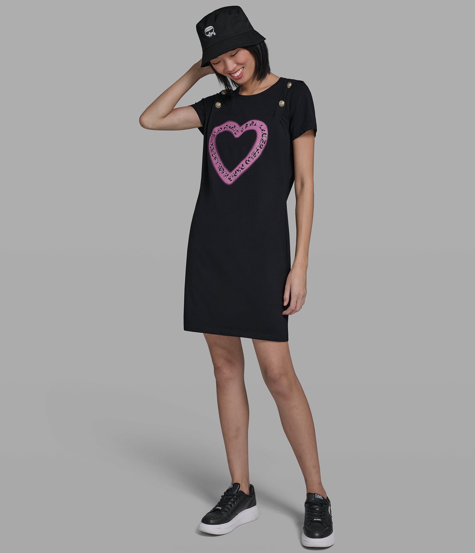 PEARL HEART T-SHIRT DRESS VIEW 5