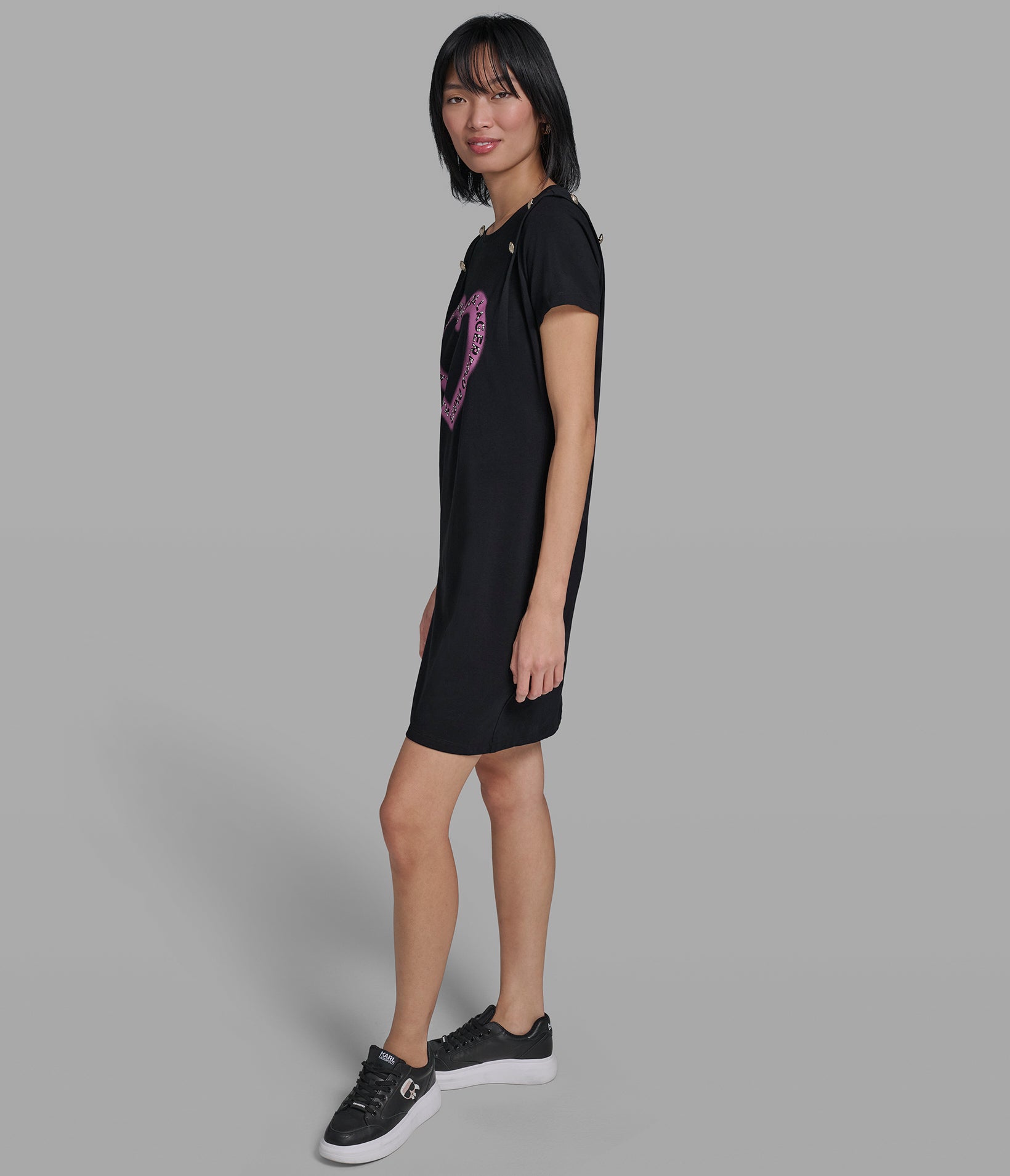PEARL HEART T-SHIRT DRESS VIEW 3