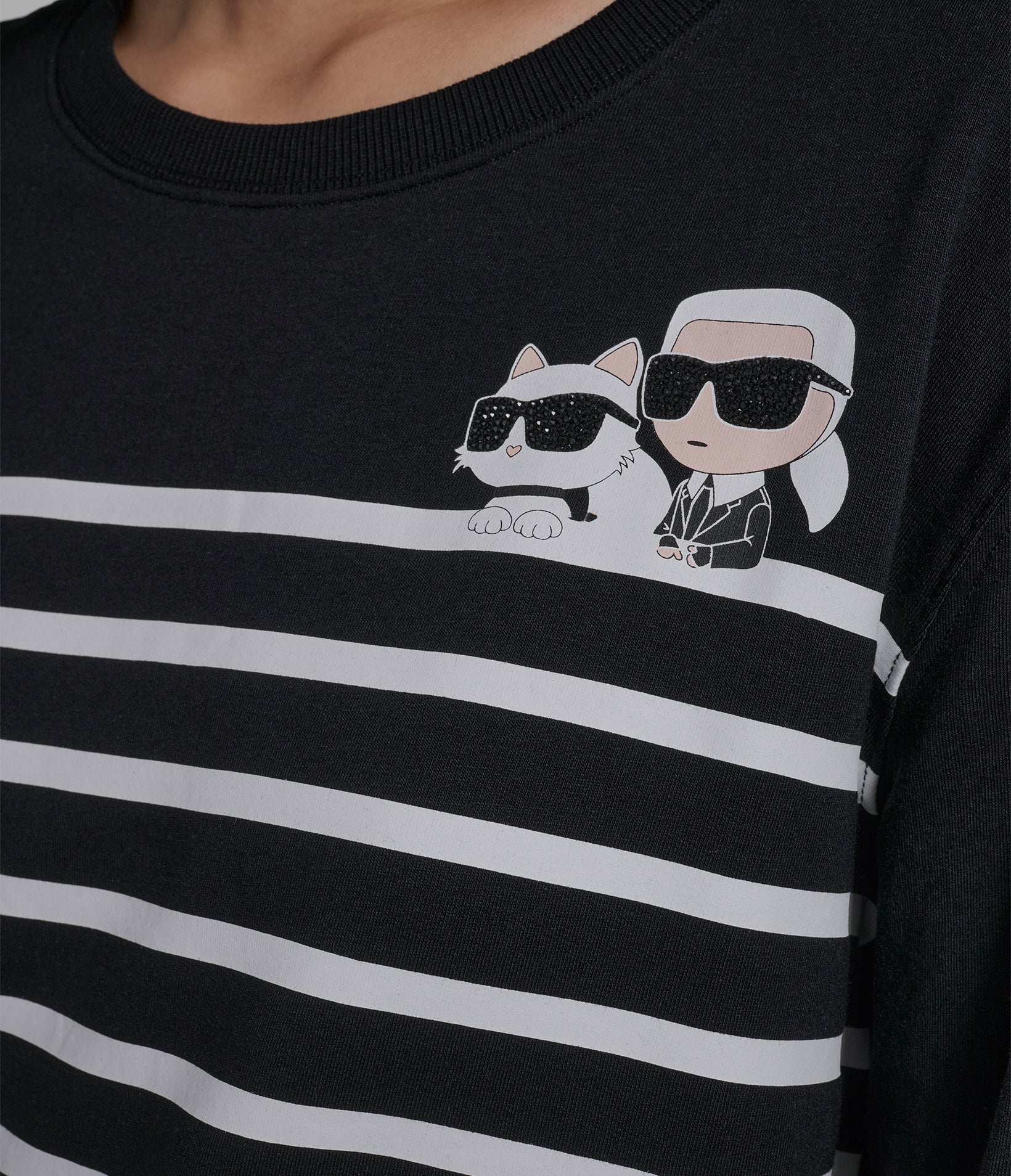 PEEKING DUO STRIPE SWEATSHIRT VIEW 6 | Women's Clothing