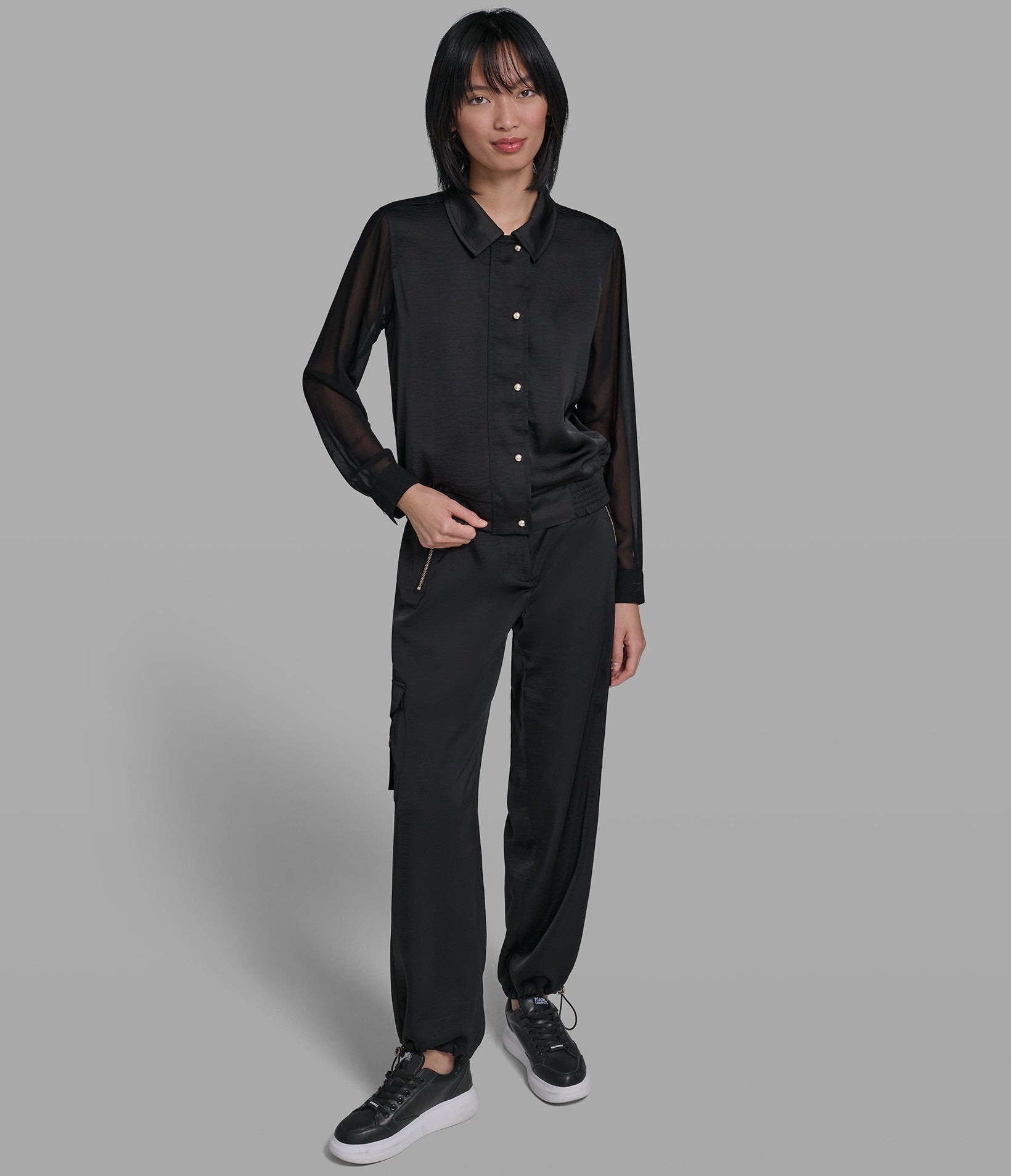 CO-ORD SILKY SHIRT JACKET VIEW 4 | Jackets & Coats