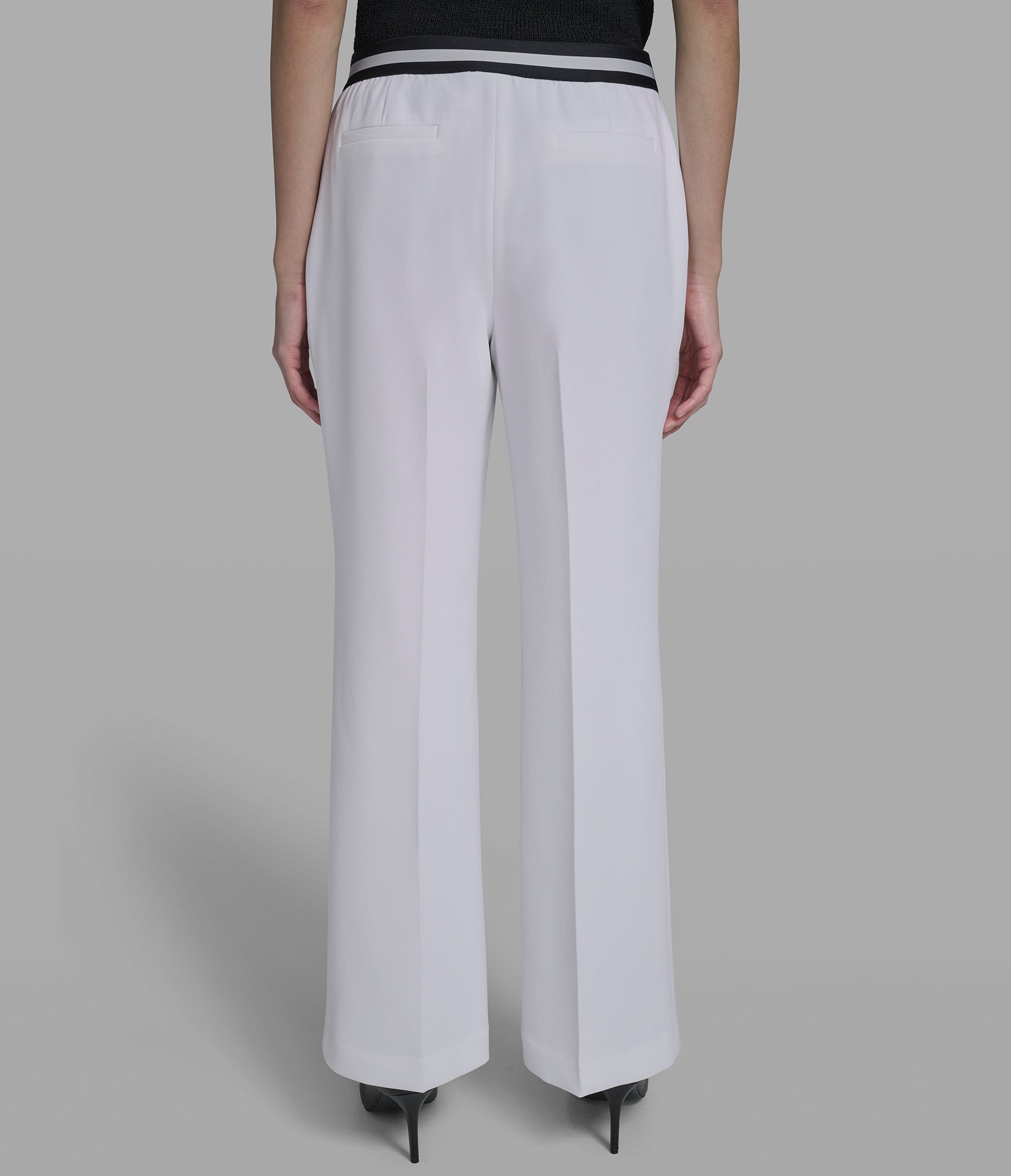 STRAIGHT LEG PANT WITH CONTRAIST WAIST View 2 | Women's Clothing