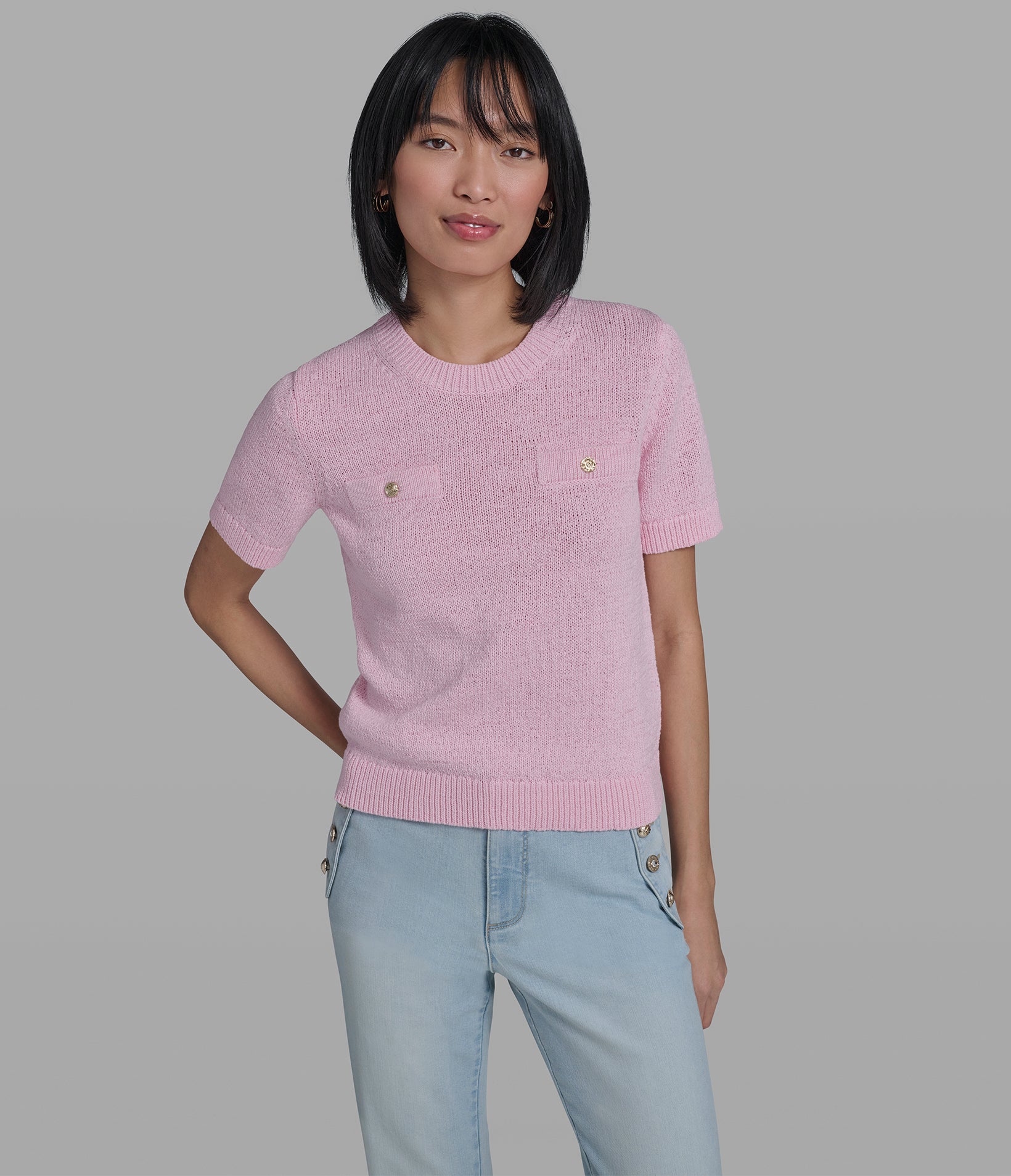 SHORT SLEEVE SWEATER View 1 | New Women's Clothing