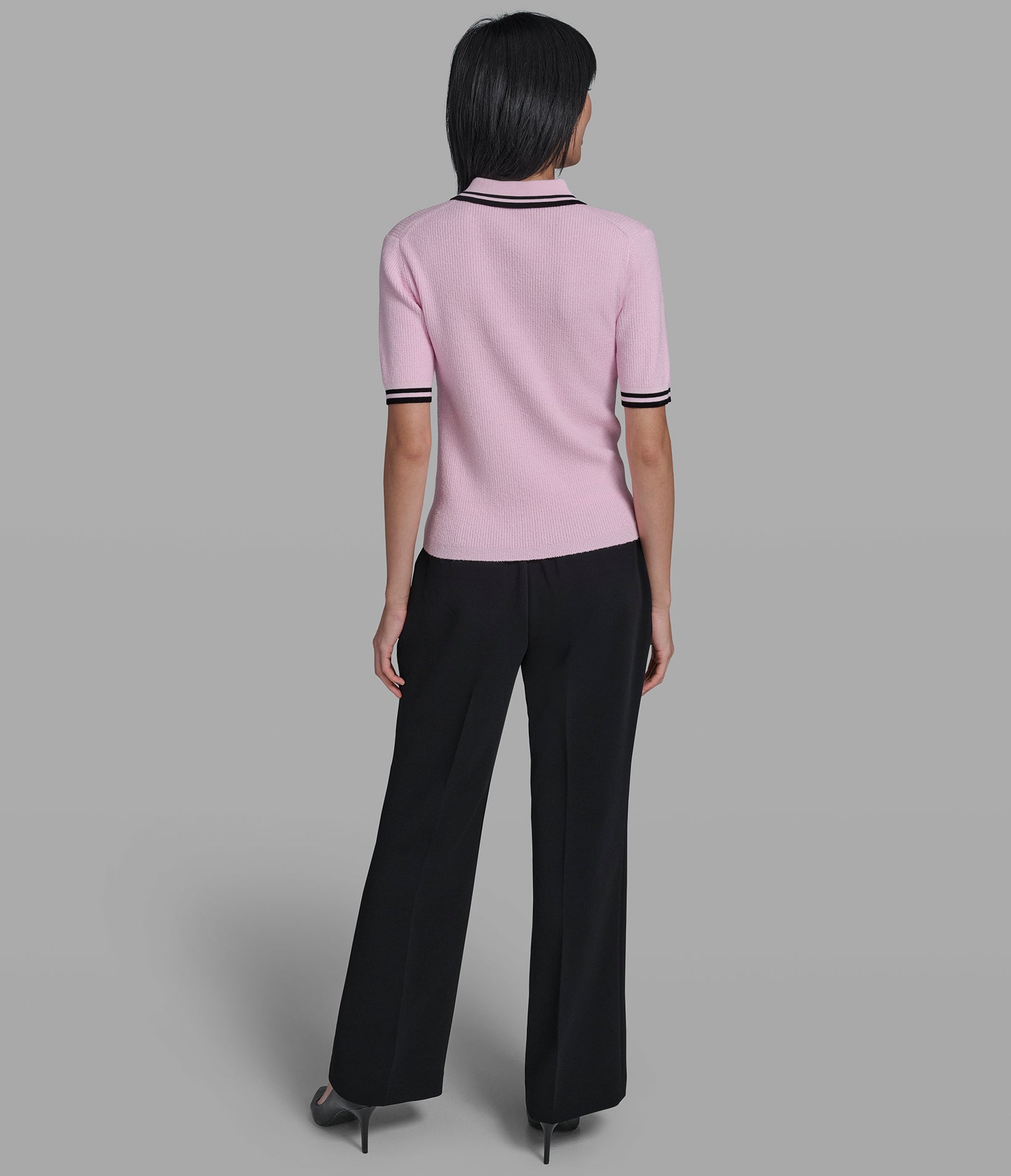 CONTRAST KNIT POLO VIEW 6 | Women's Tops & Sweaters