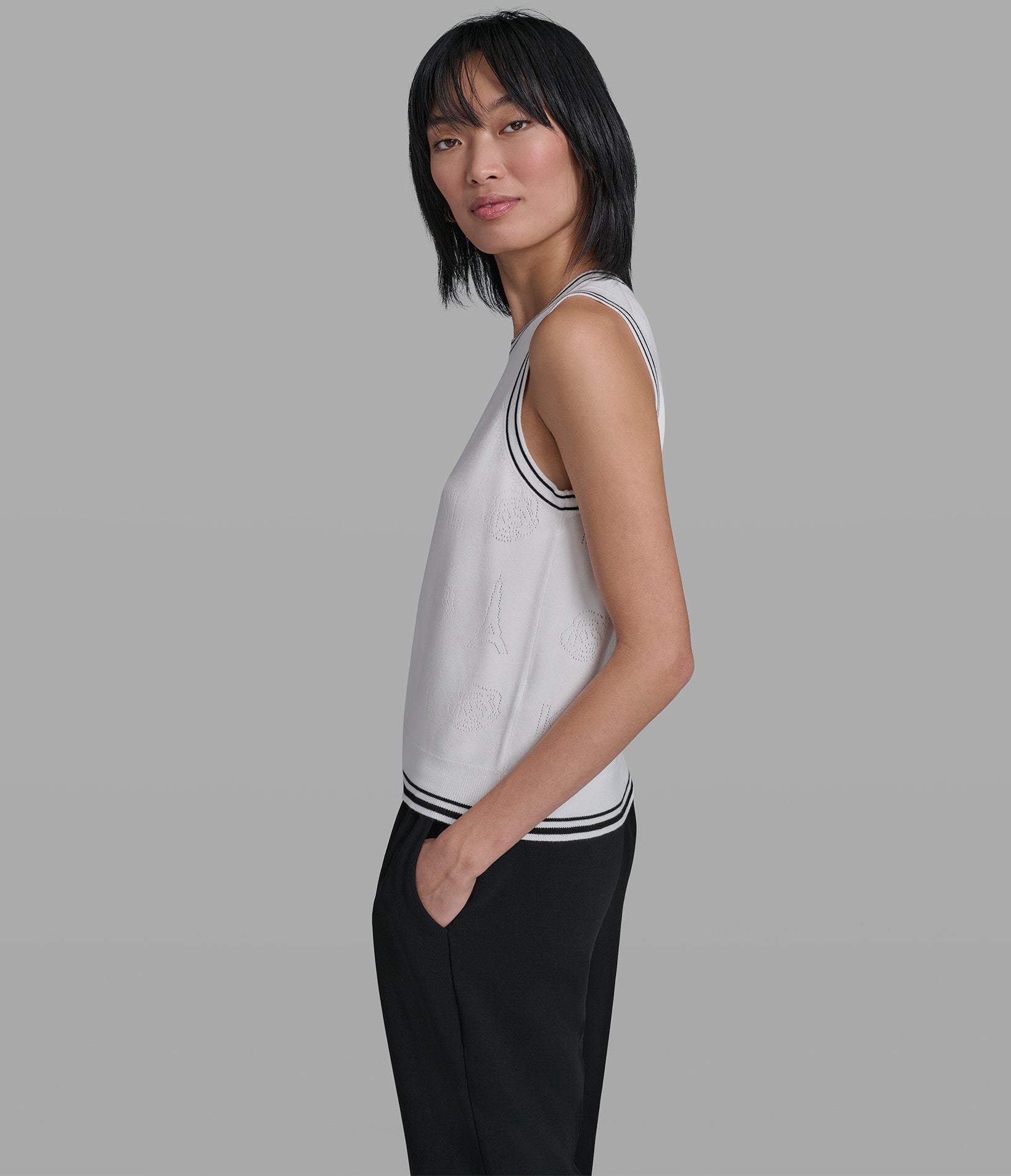 SLEEVELESS SWEATER SHELL VIEW 3 | Women's Tops & Sweaters