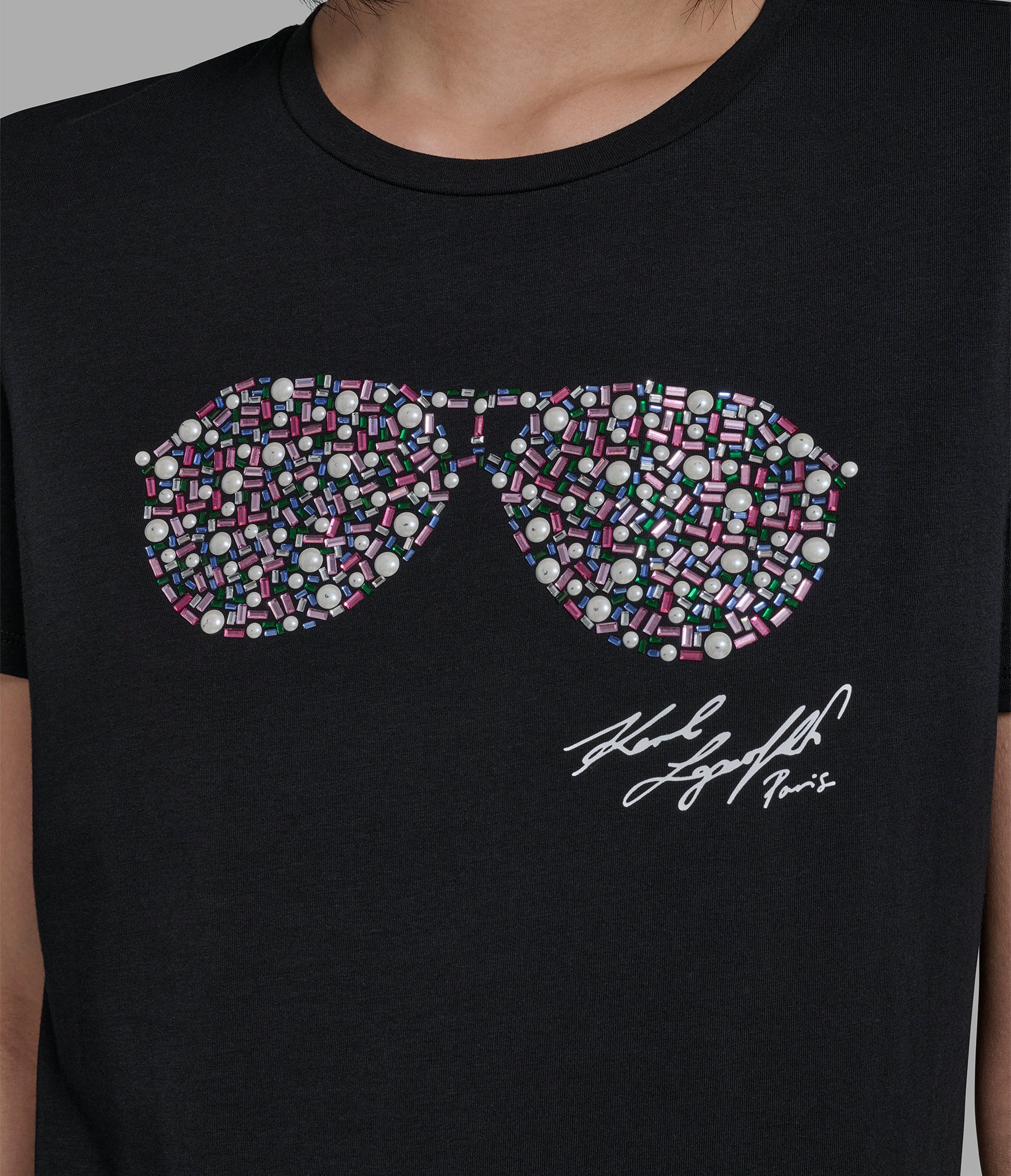 EMBELLISHED SUNGLASSES GRAPHIC TEE VIEW 6 | Women's Tees & Tanks