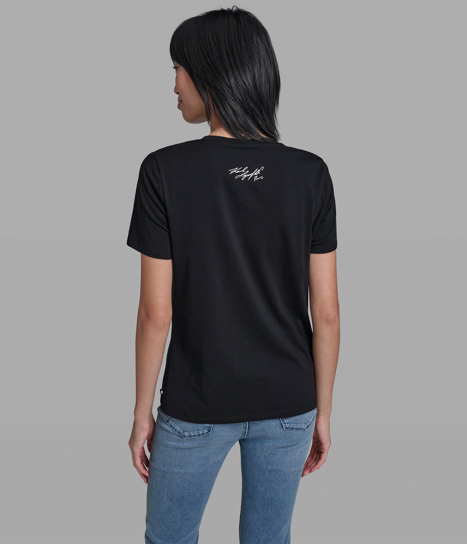 Cotton Jersey Sunglasses Tee | Tees & Tanks | Karl Lagerfeld Paris