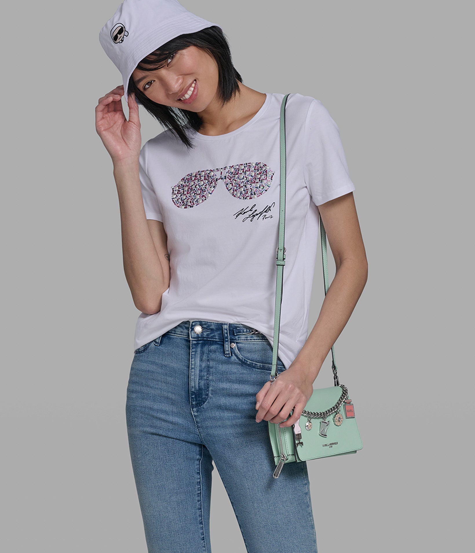 EMBELLISHED SUNGLASSES TEE View 1 | Women's Tees & Tanks