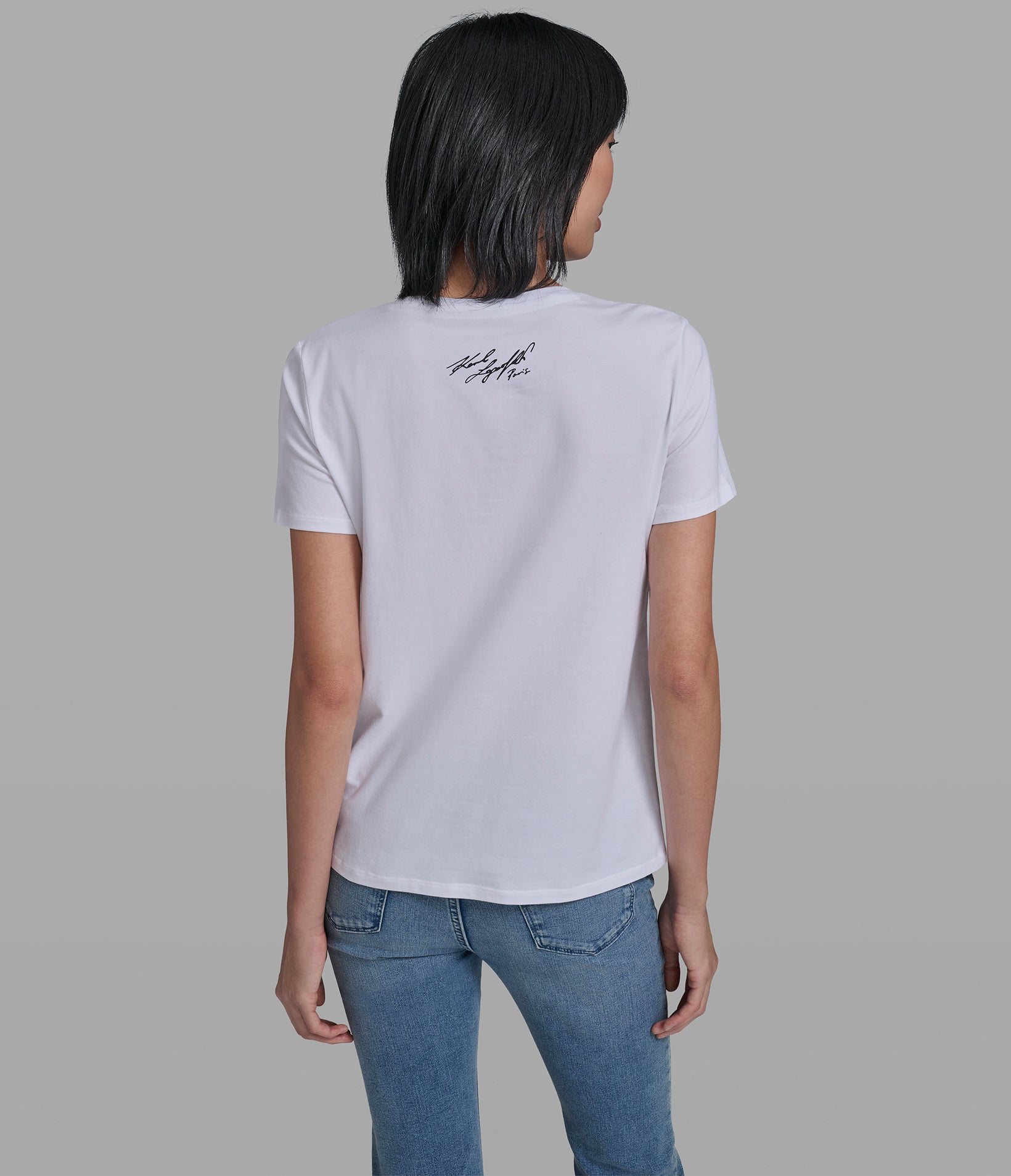 EMBELLISHED BONJOUR GRAPHIC TEE View 2 | Women's Tees & Tanks