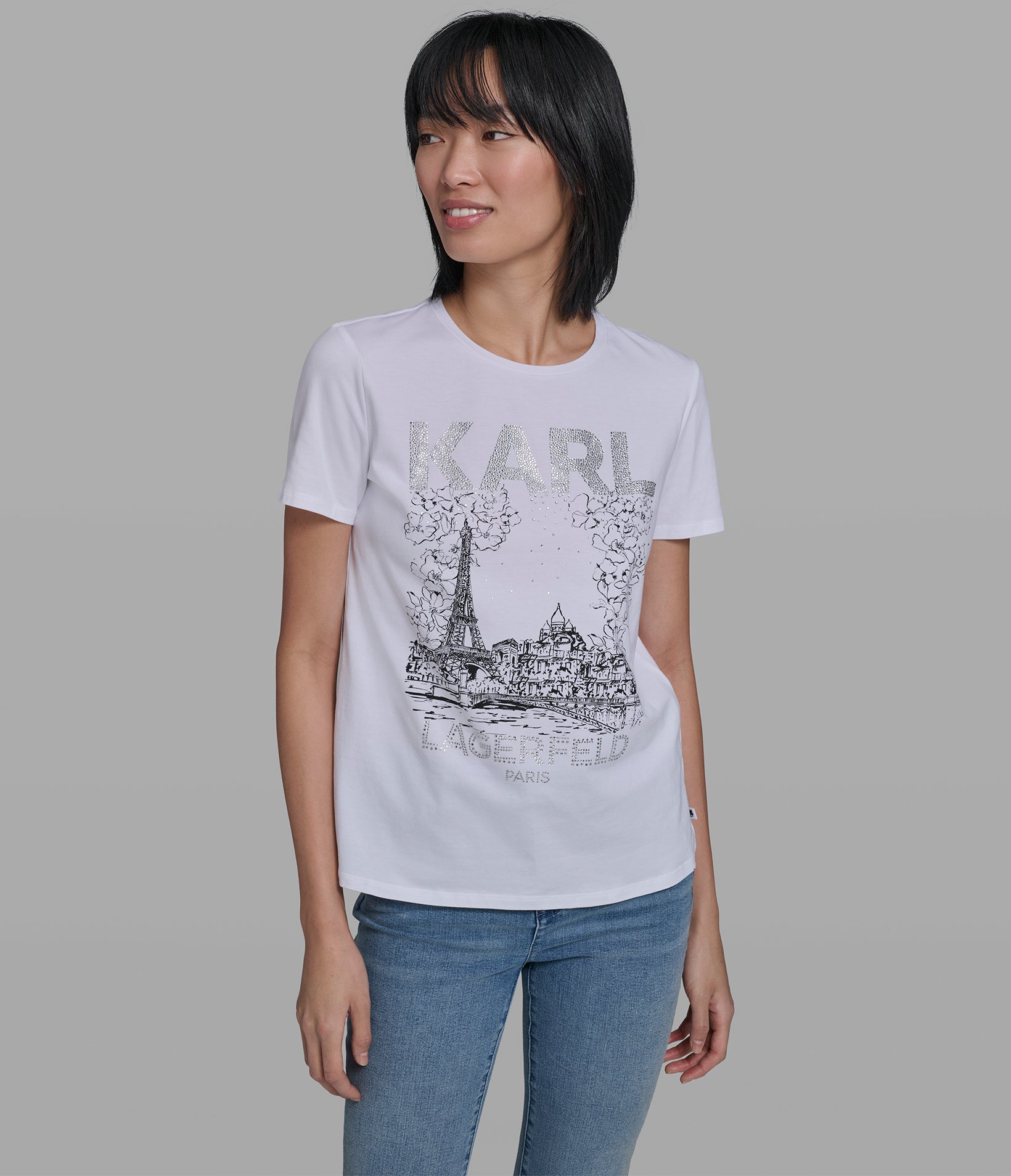 PARIS RIVER SCENE TEE View 1 | Women's Tees & Tanks