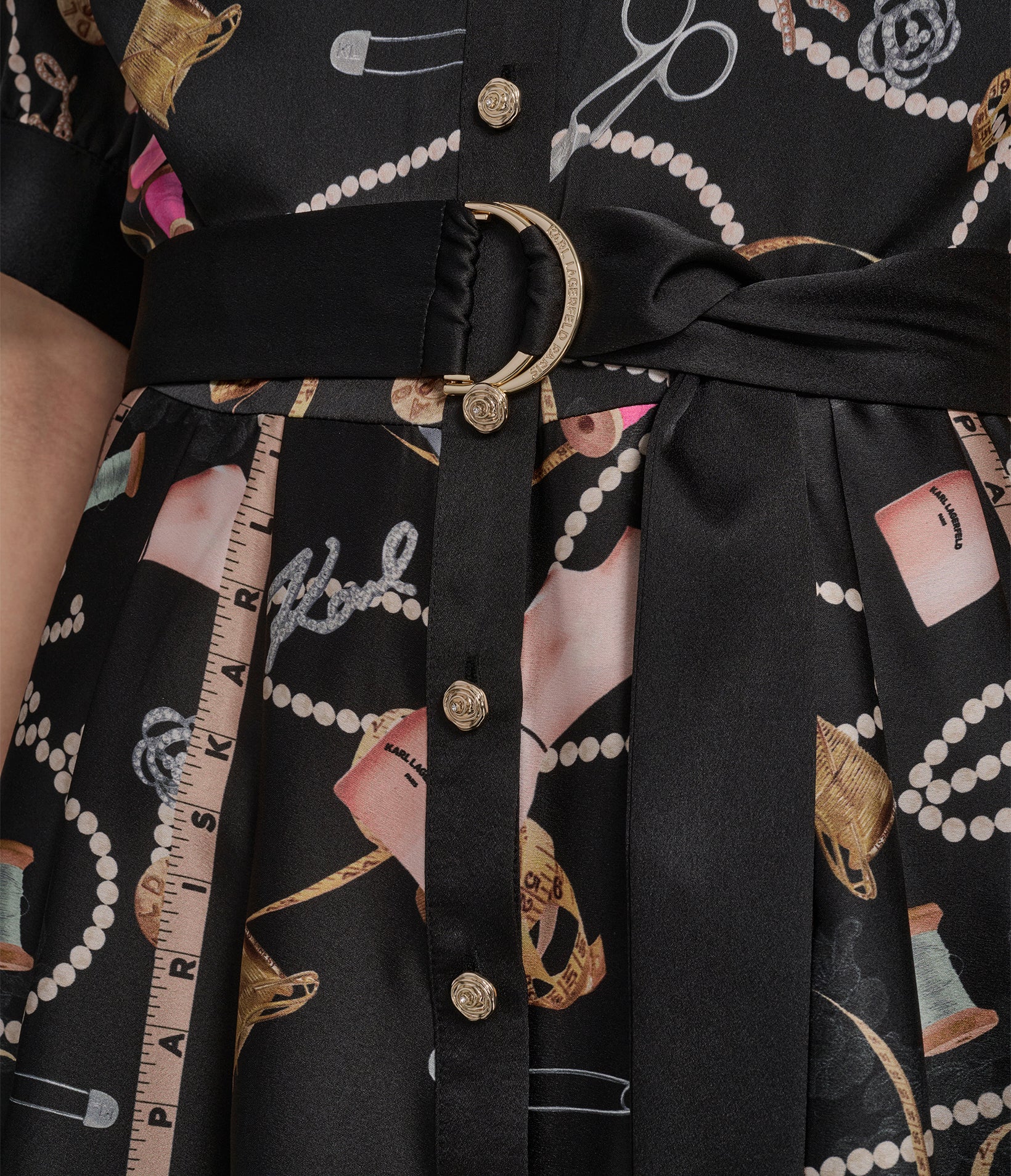 WHIMSY PRINT FIT & FLARE DRESS VIEW 6