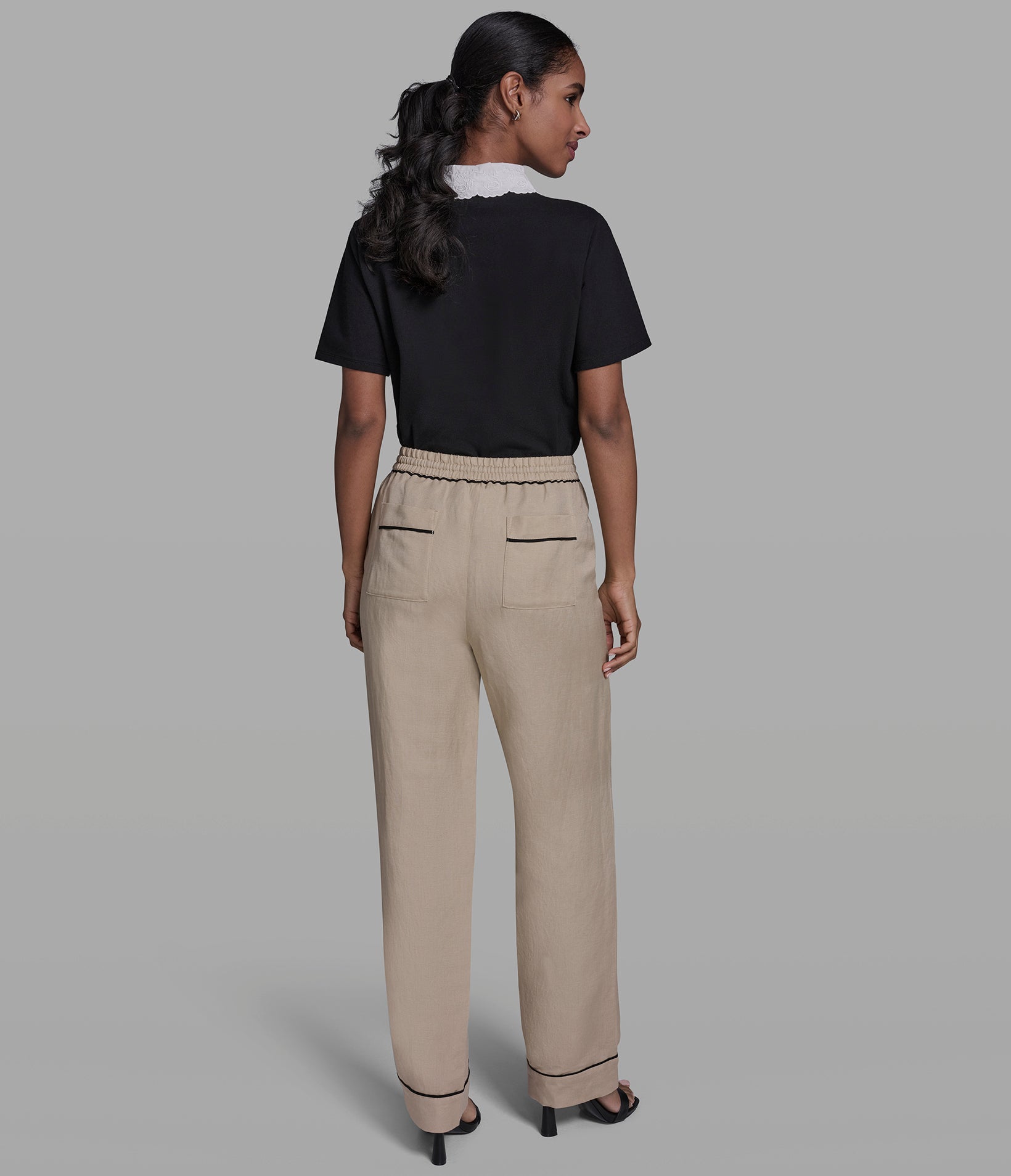 LINEN-BLEND STRAIGHT-LEG ANKLE PANT VIEW 5 | Women's Pants & Skirts
