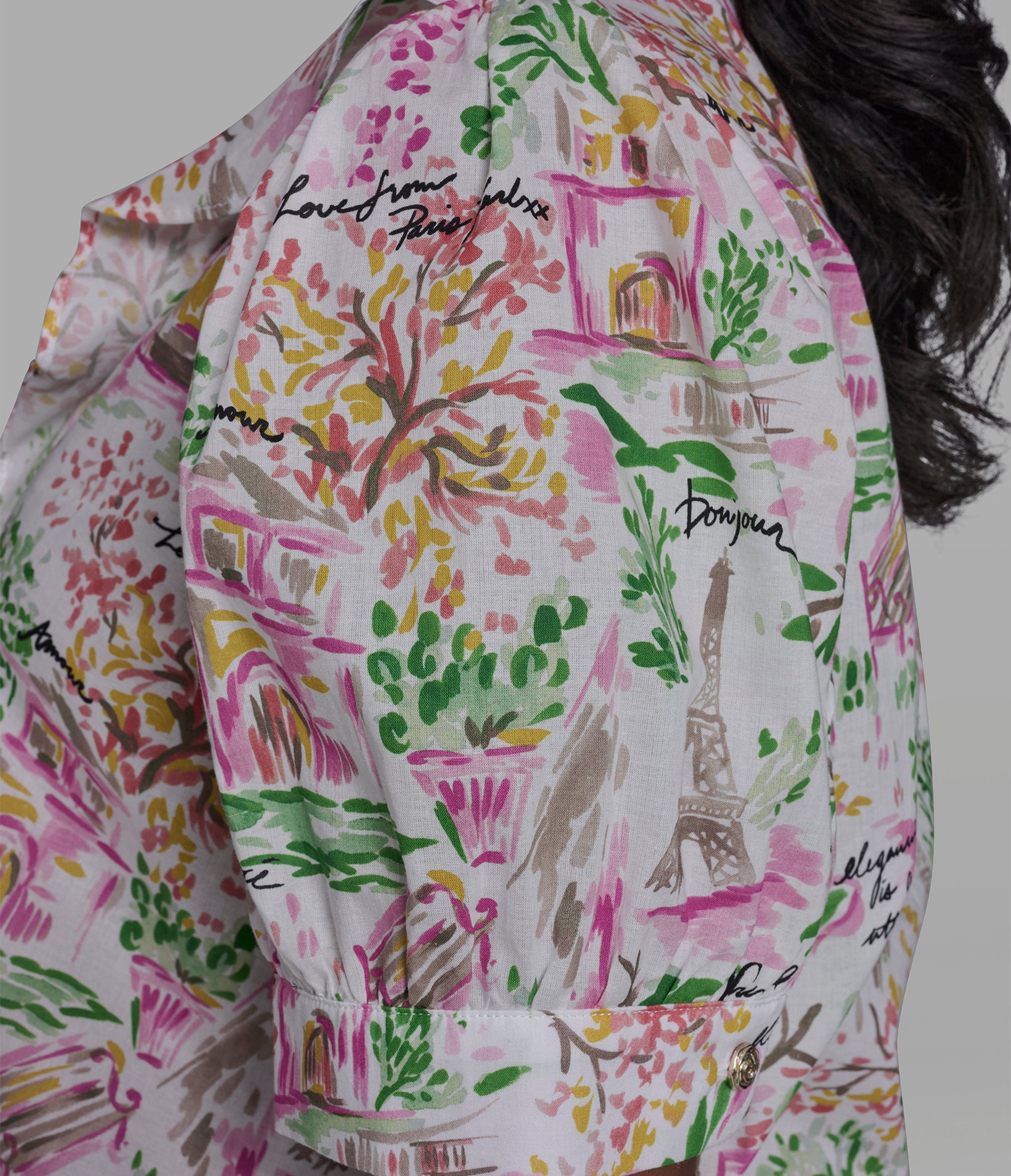 FLORAL PRINT RUFFLE FRONT BLOUSE VIEW 6 | Women's Spring Collection