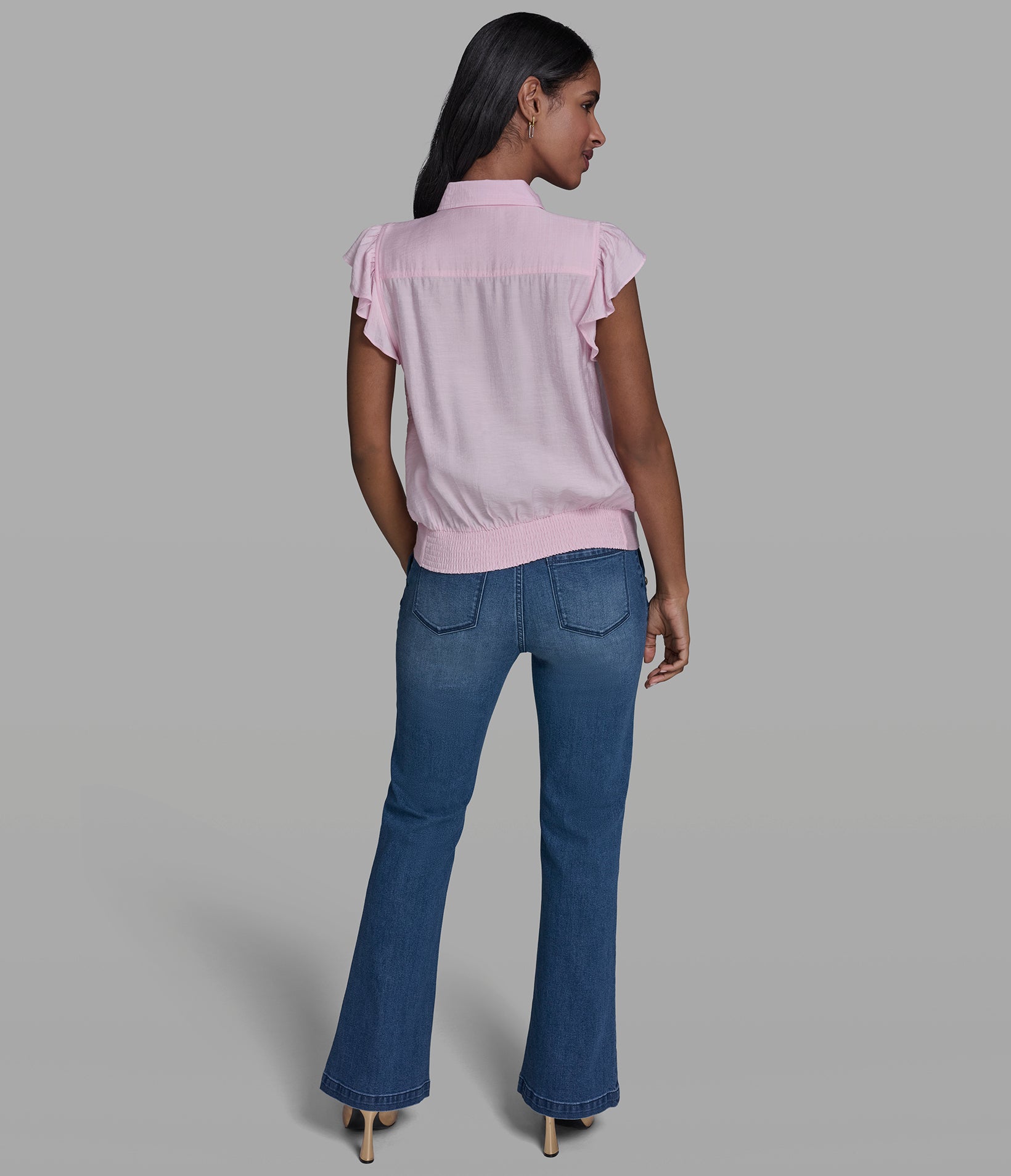 SLEEVELESS PLEAT FRONT BLOUSE VIEW 5 | Women's Tops & Sweaters