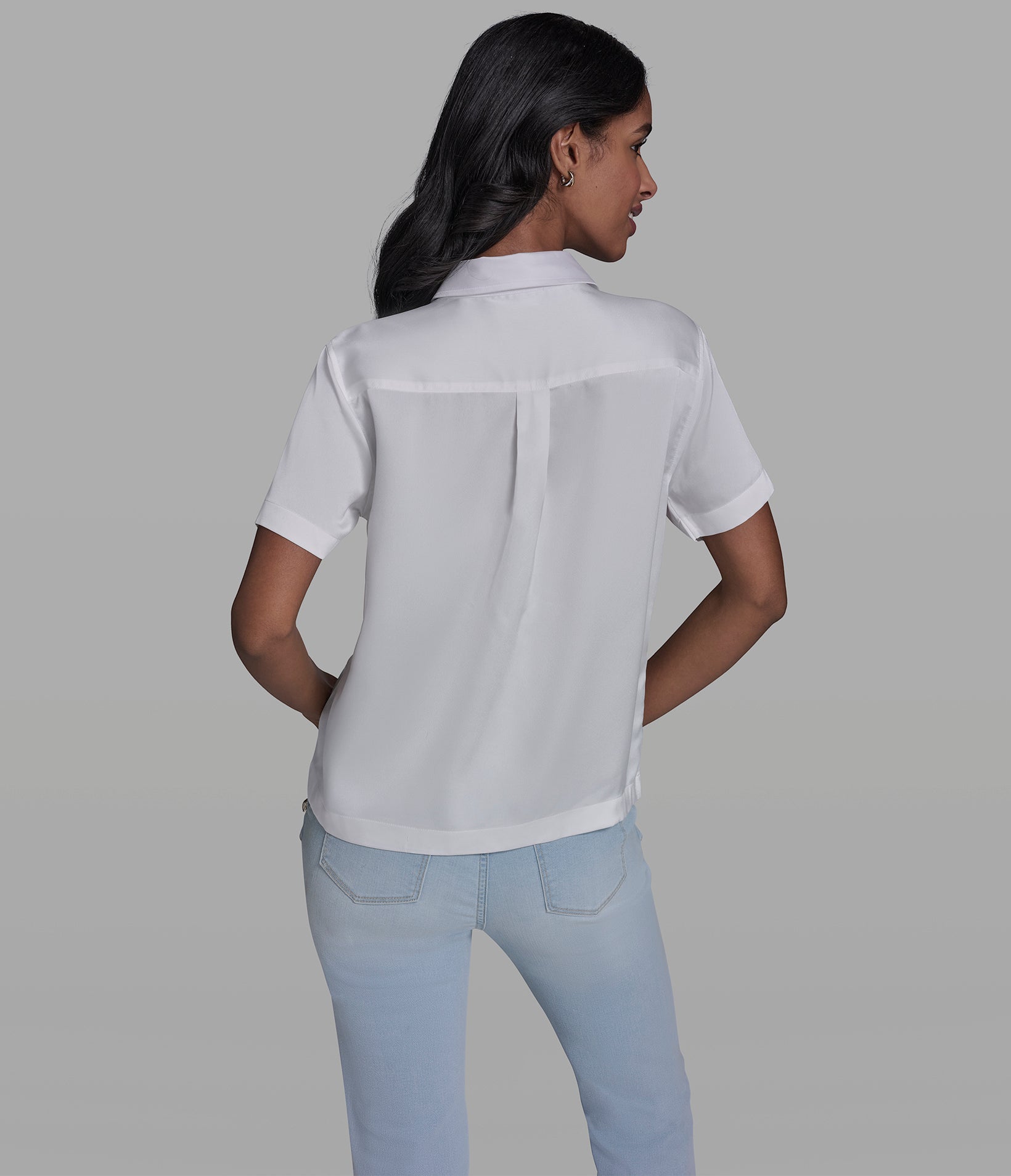 FLORAL PRINT BUTTON FRONT SHIRT View 2 | Women's Clothing