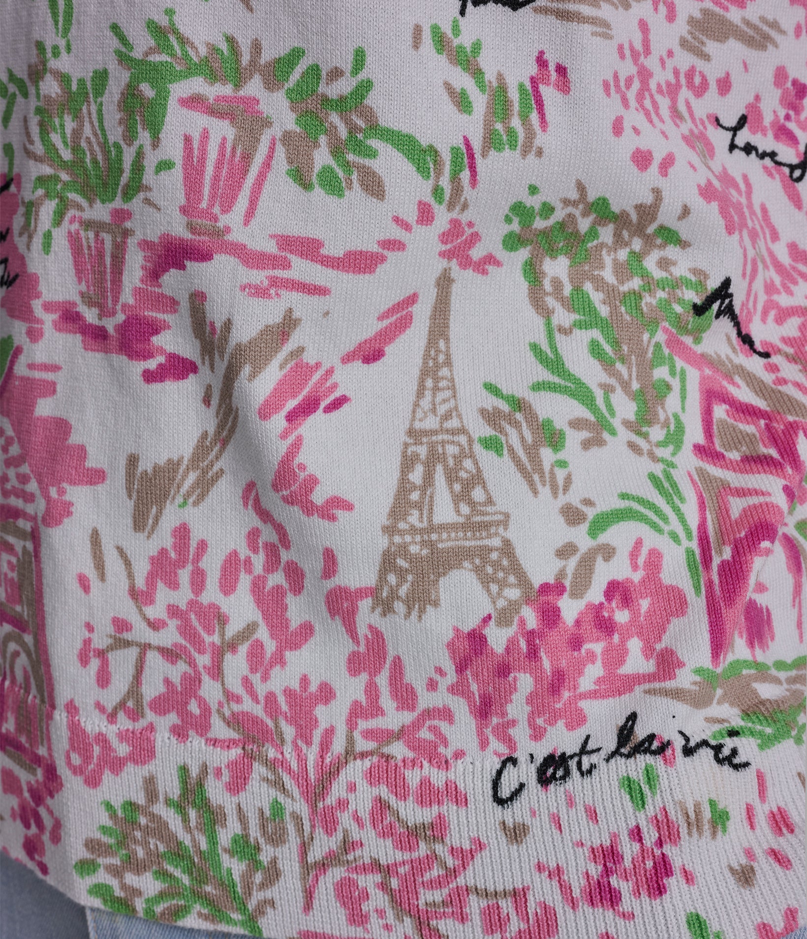 FLORAL CONVERSATIONAL PRINT SWEATER VIEW 6