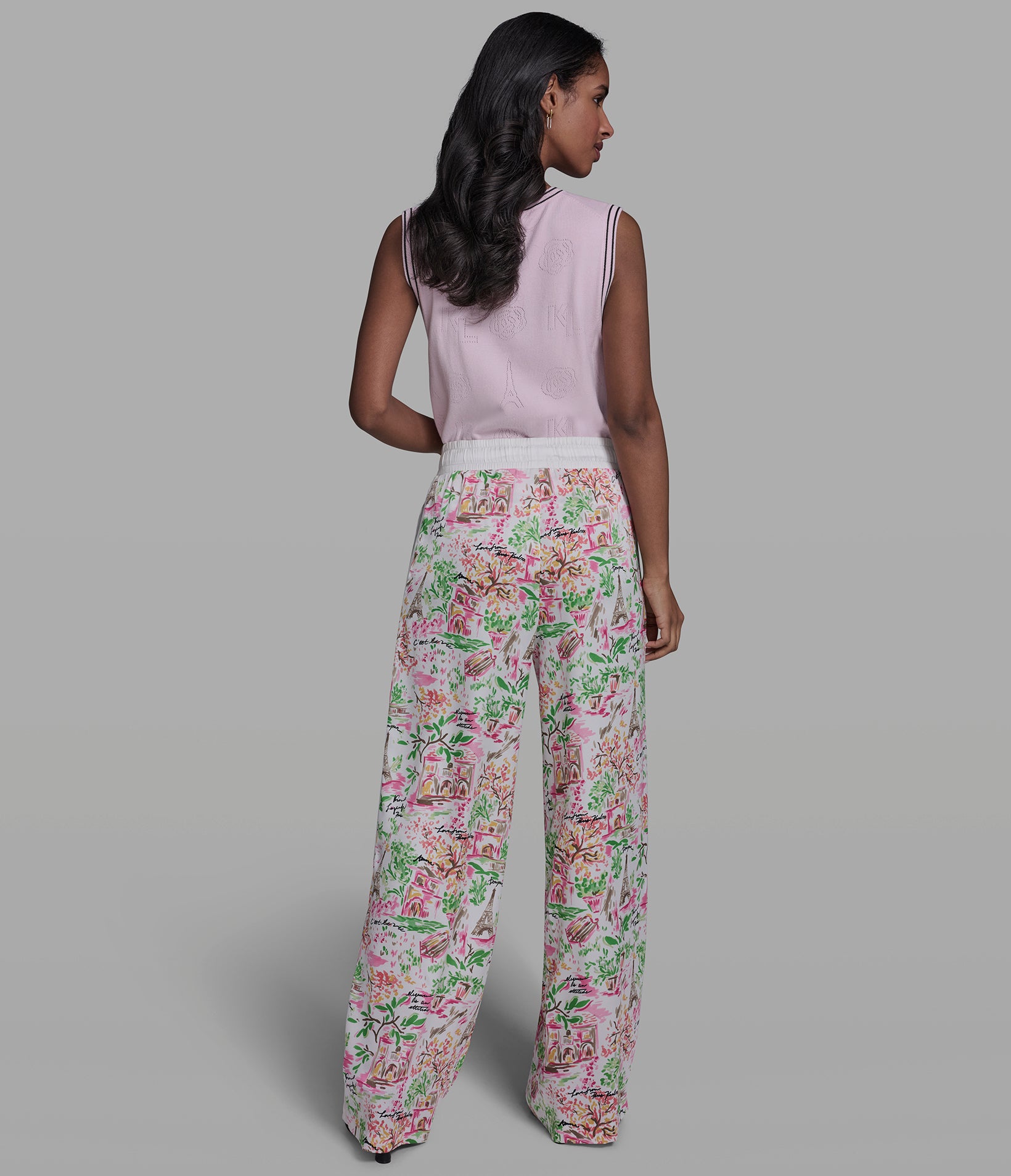 SATIN PRINTED FLORAL PANT VIEW 5 | Women's Pants & Skirts