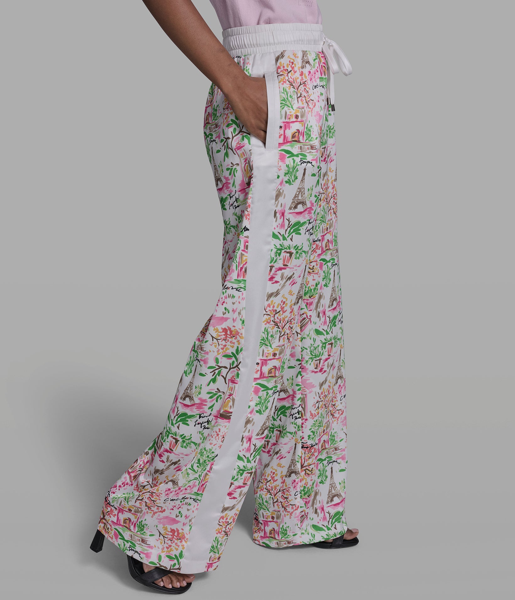 SATIN PRINTED FLORAL PANT View 2 | Women's Pants & Skirts