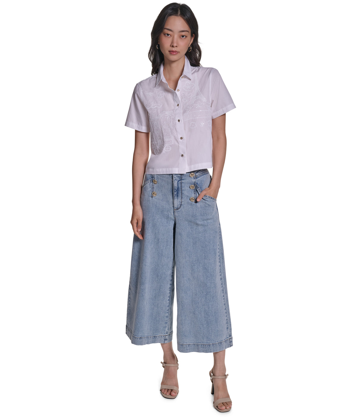 SHORT SLEEVE EMBROIDERED SHIRT VIEW 4