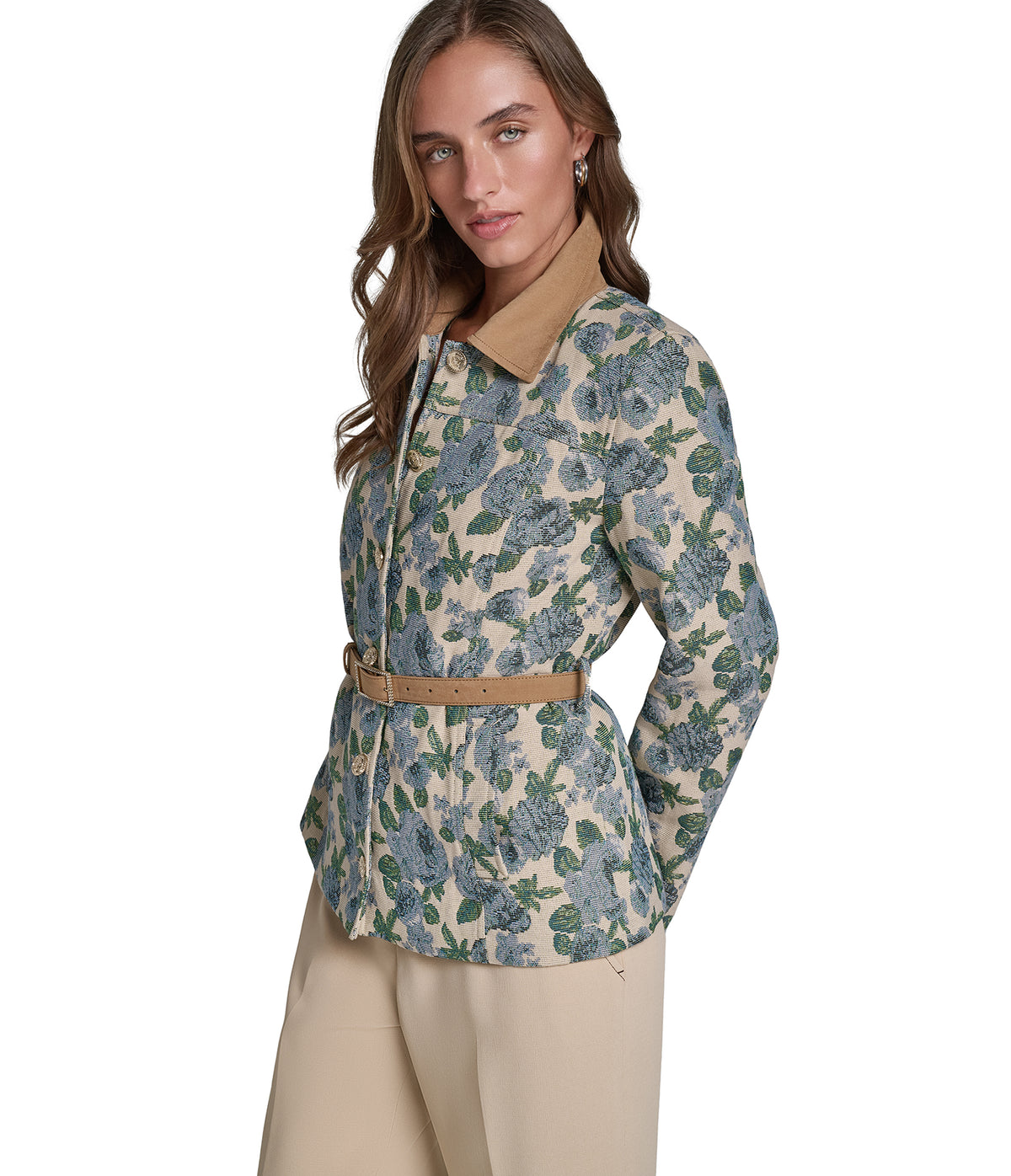 FLORAL BELTED BLAZER VIEW 2
