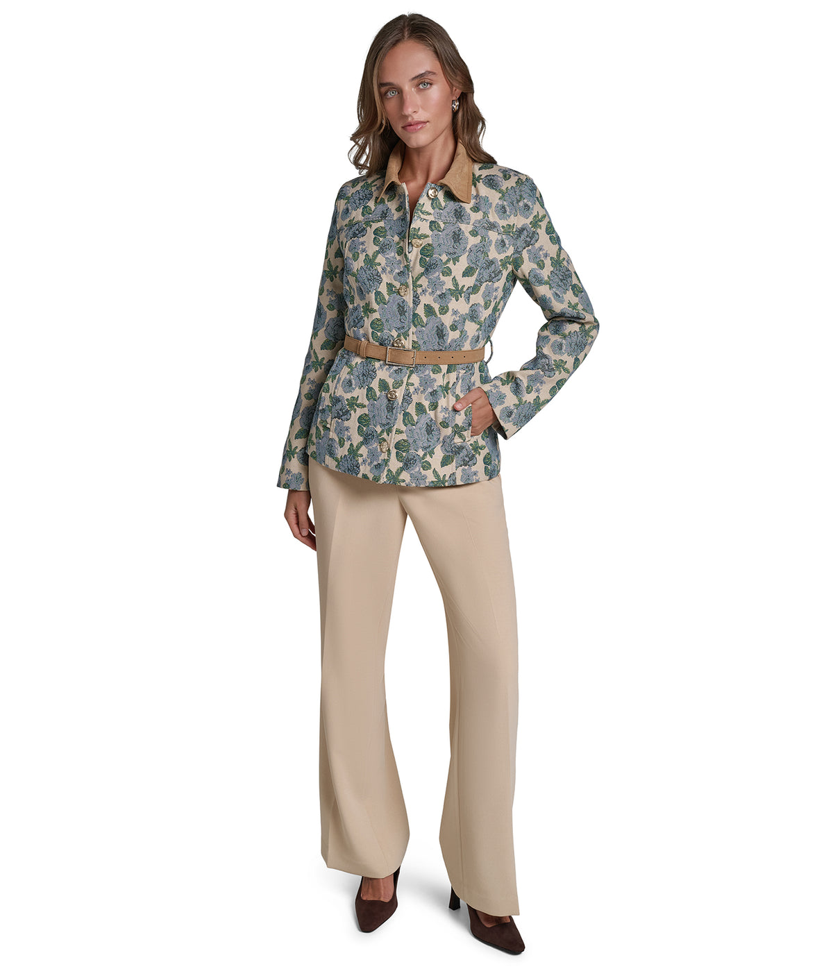 FLORAL BELTED BLAZER VIEW 5