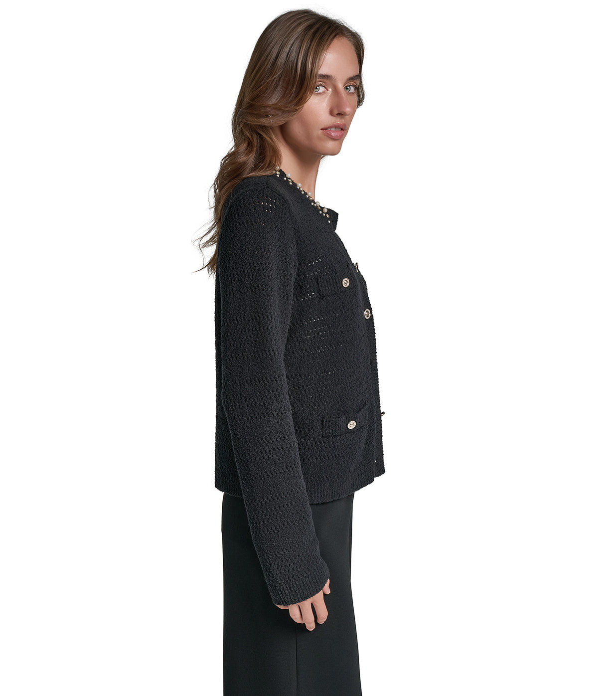 PEARL COLLAR LADY CARDIGAN VIEW 3