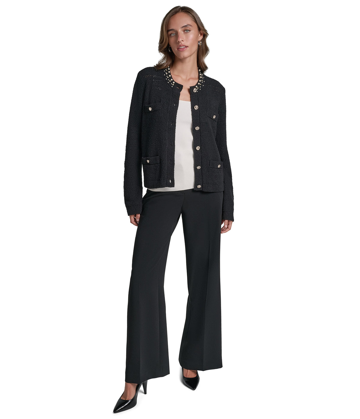 PEARL COLLAR LADY CARDIGAN VIEW 6