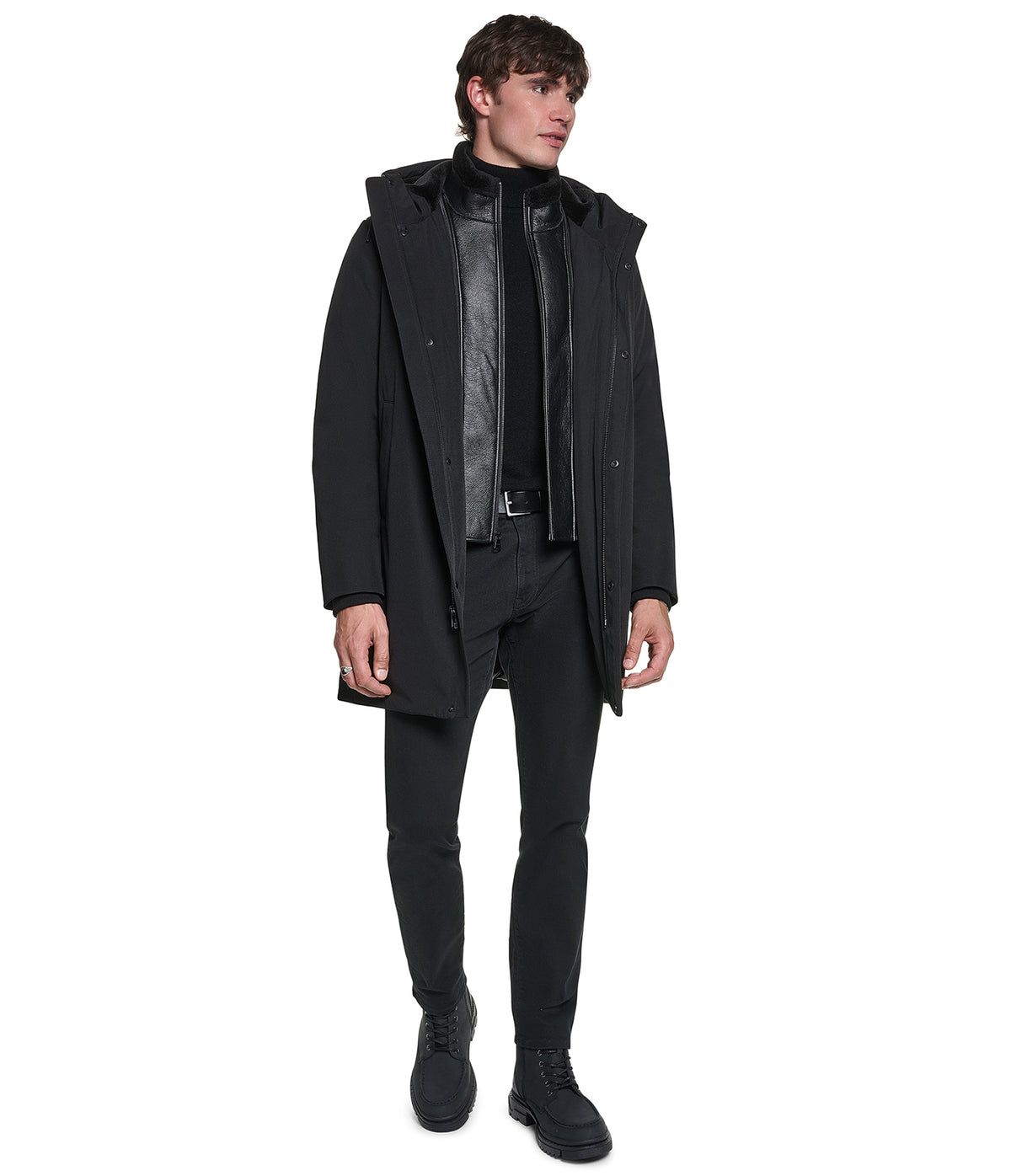 PARKA WITH SHEARLING BIB VIEW 4 | New Men's Arrivals