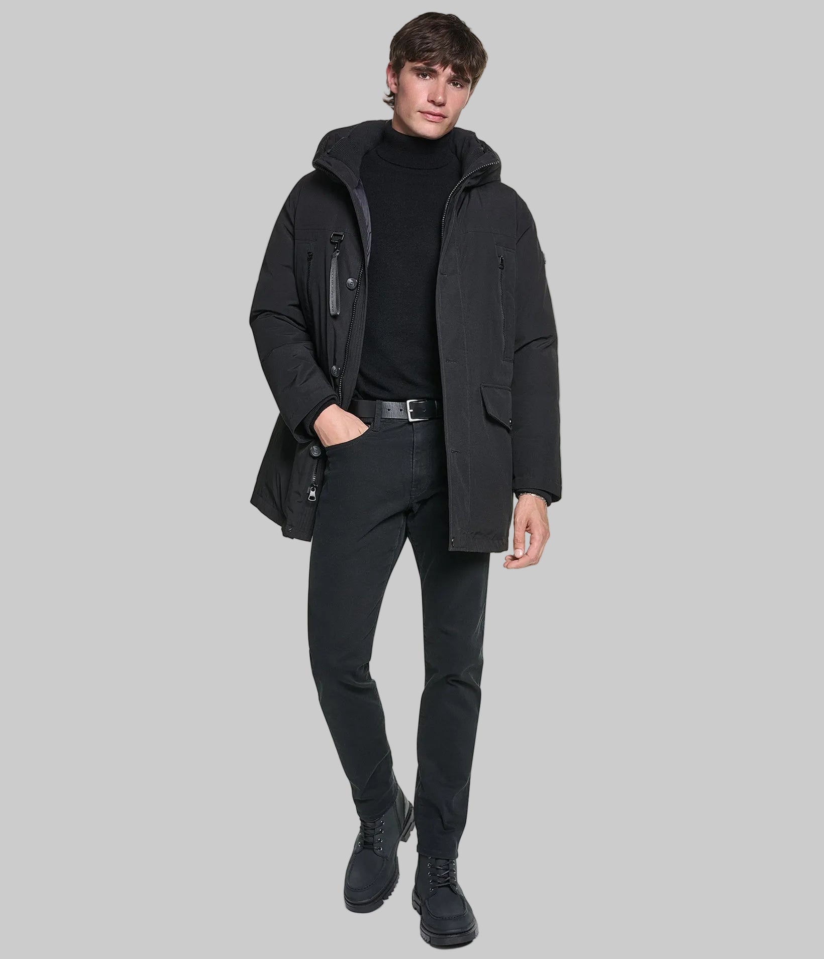 PARKA WITH SHEARLING BIB VIEW 1