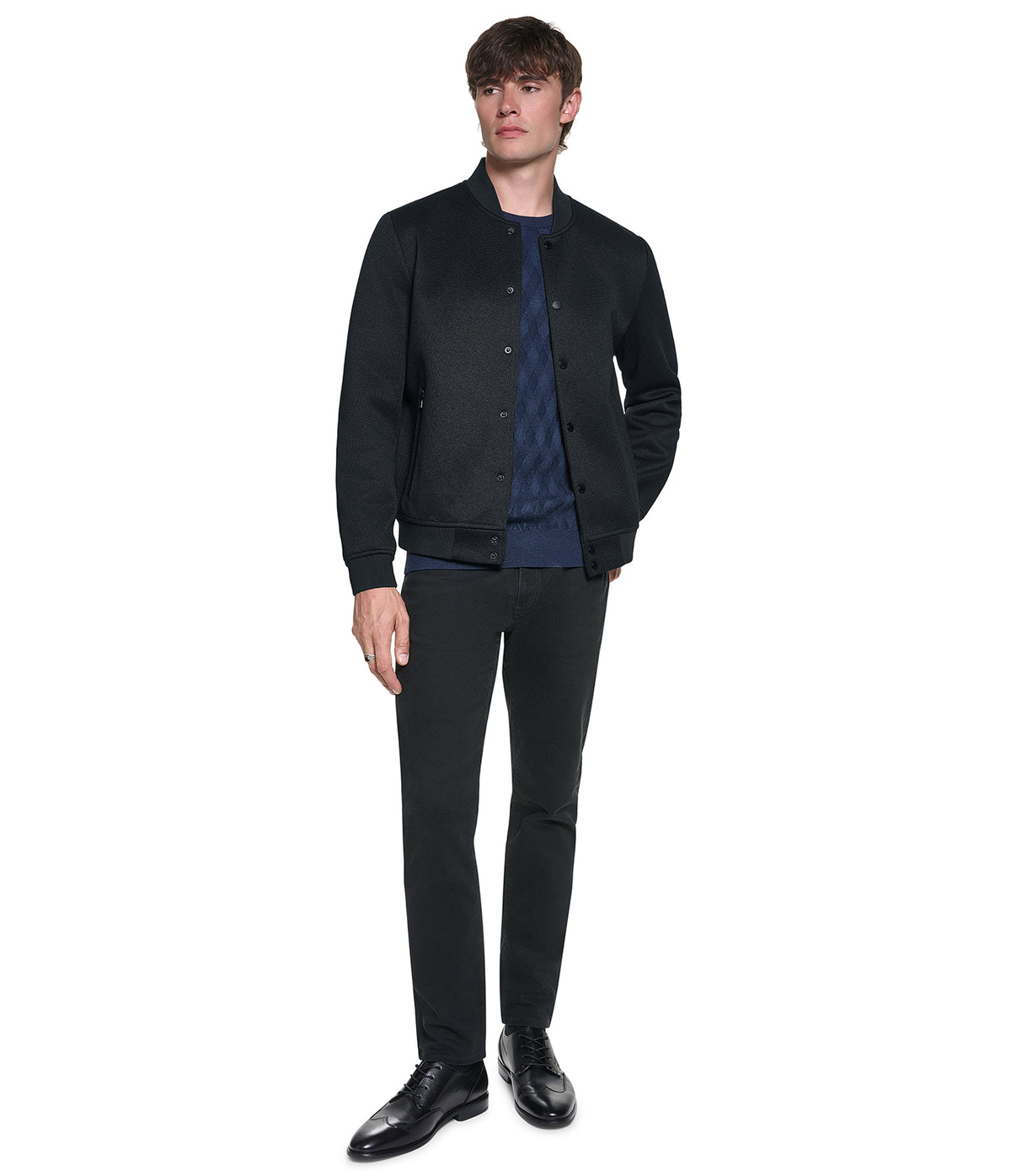 TEXTURED BOMBER JACKET VIEW 4