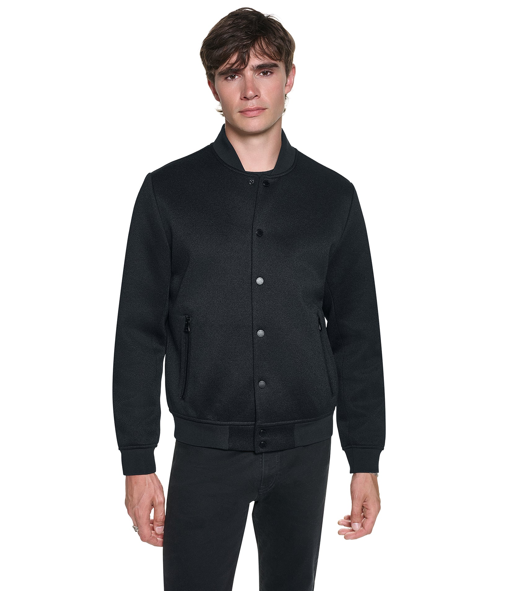 TEXTURED BOMBER JACKET VIEW 1