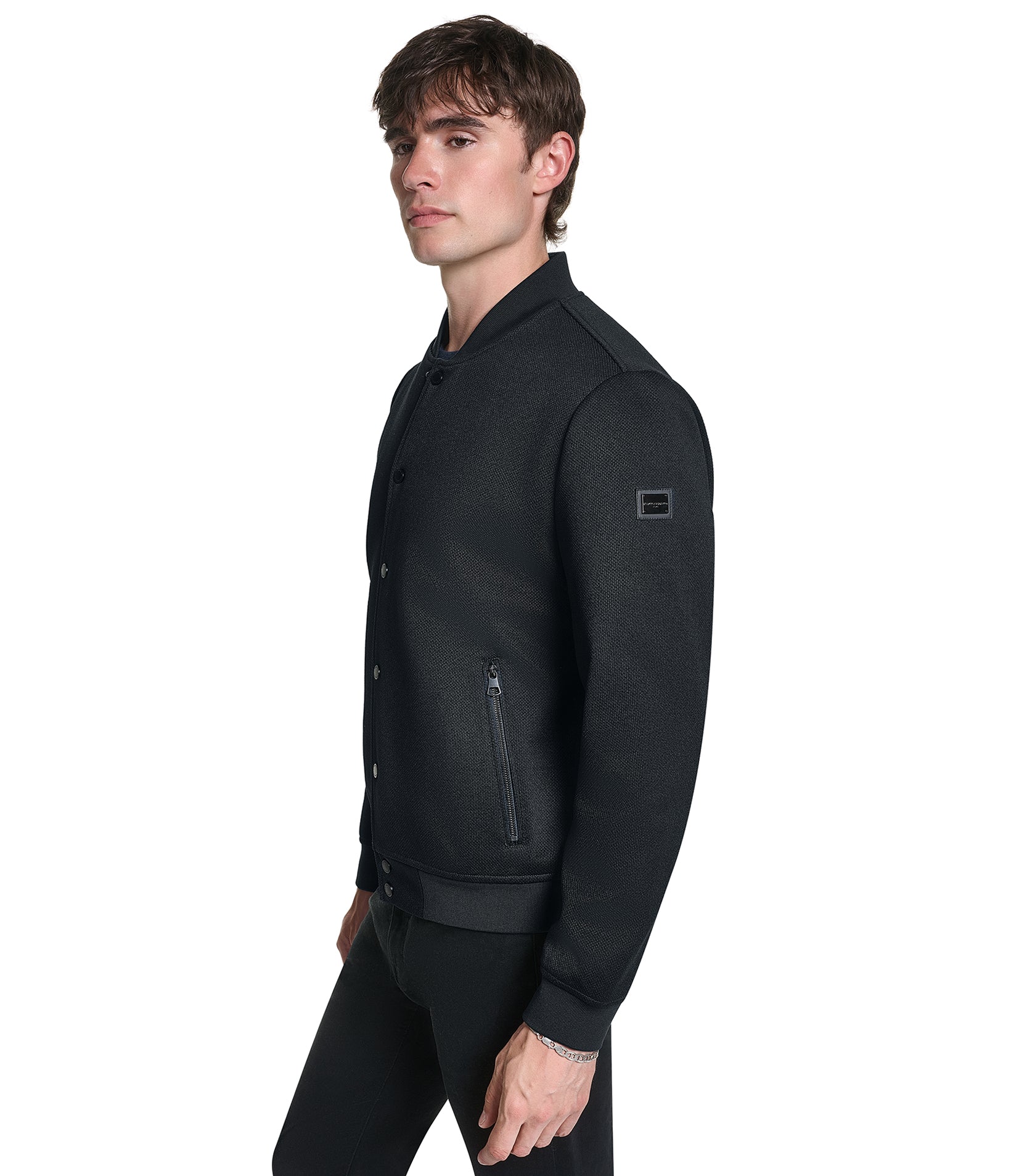 TEXTURED BOMBER JACKET VIEW 3