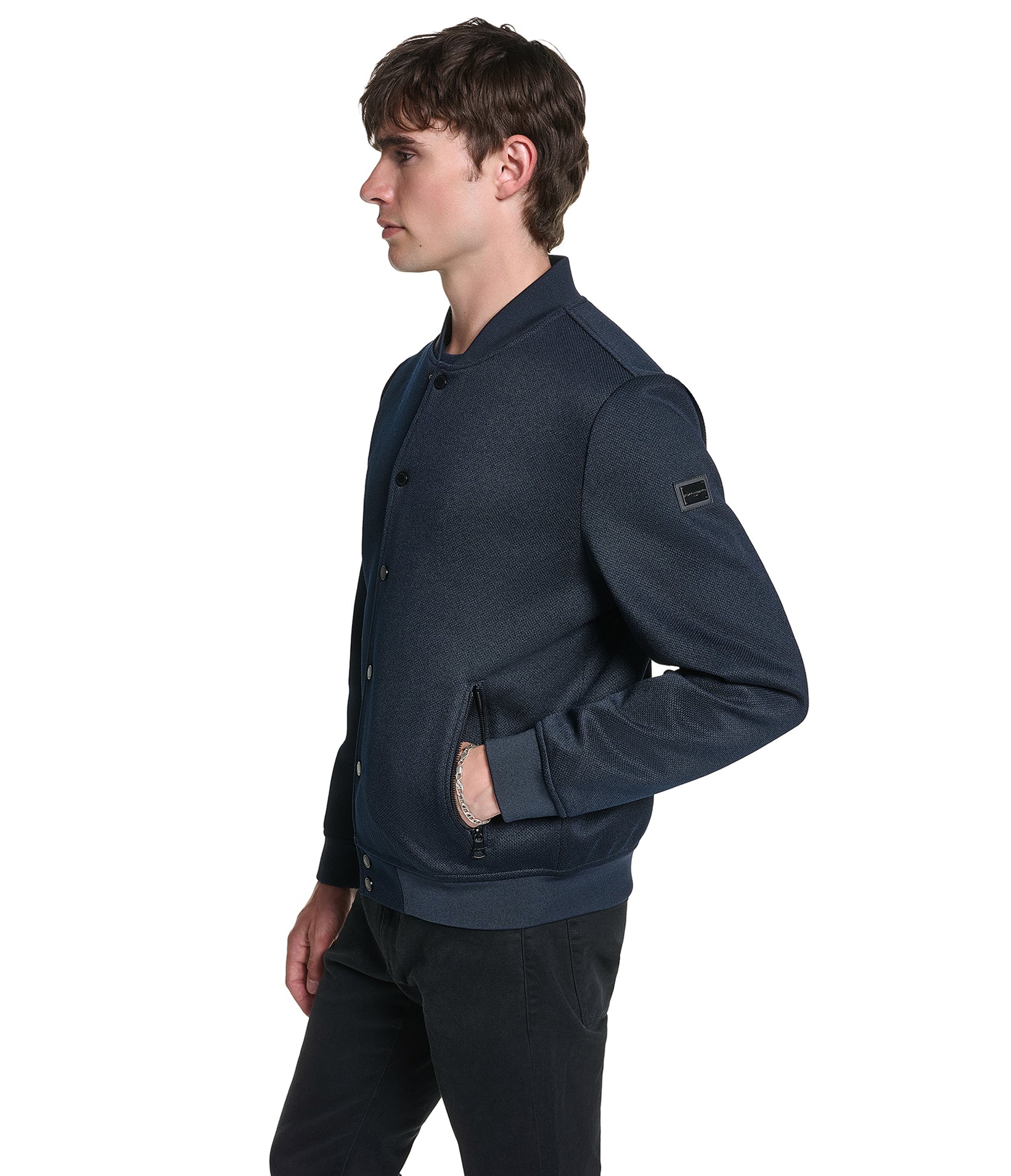 TEXTURED BOMBER JACKET VIEW 3