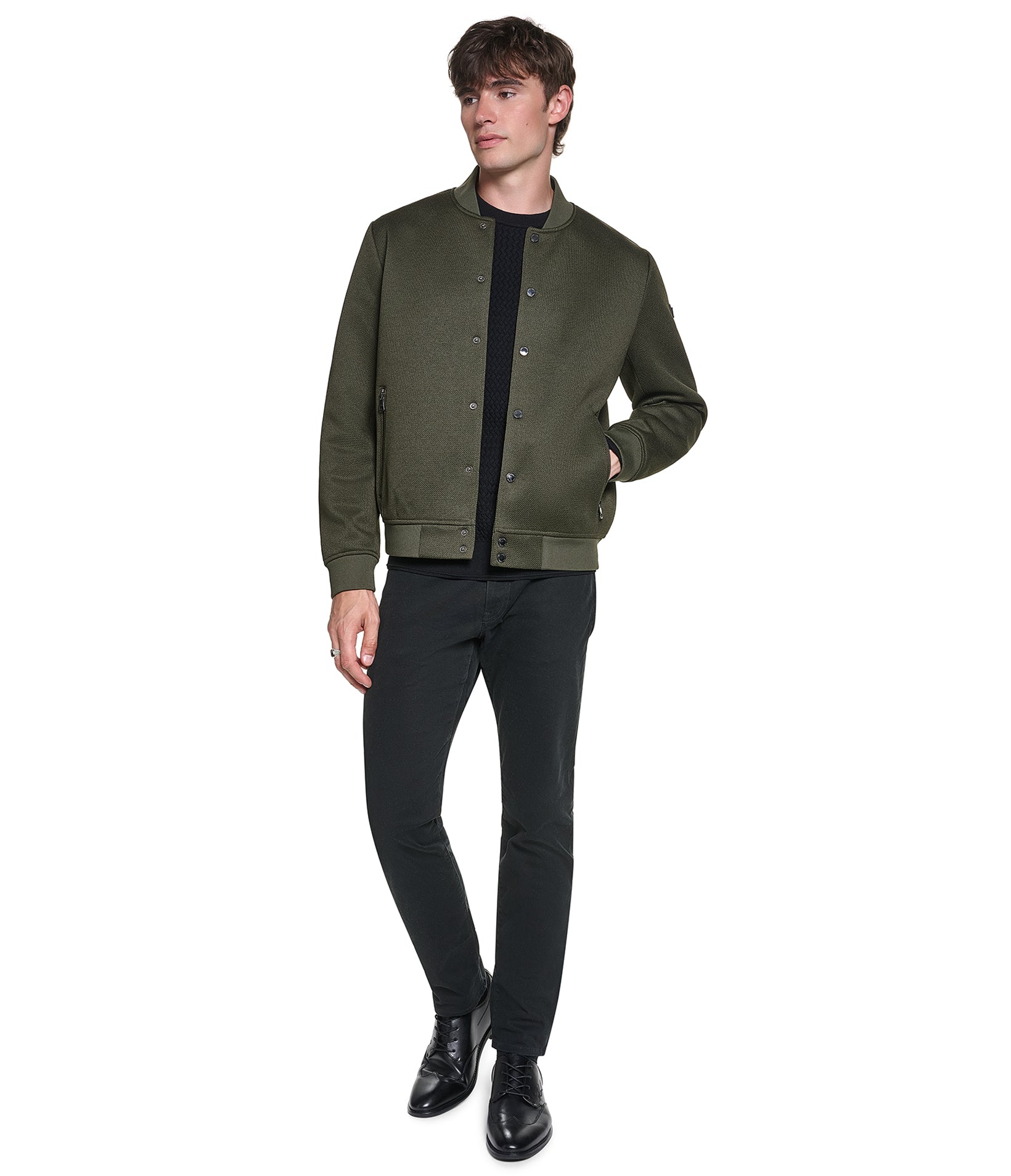 TEXTURED BOMBER JACKET VIEW 4