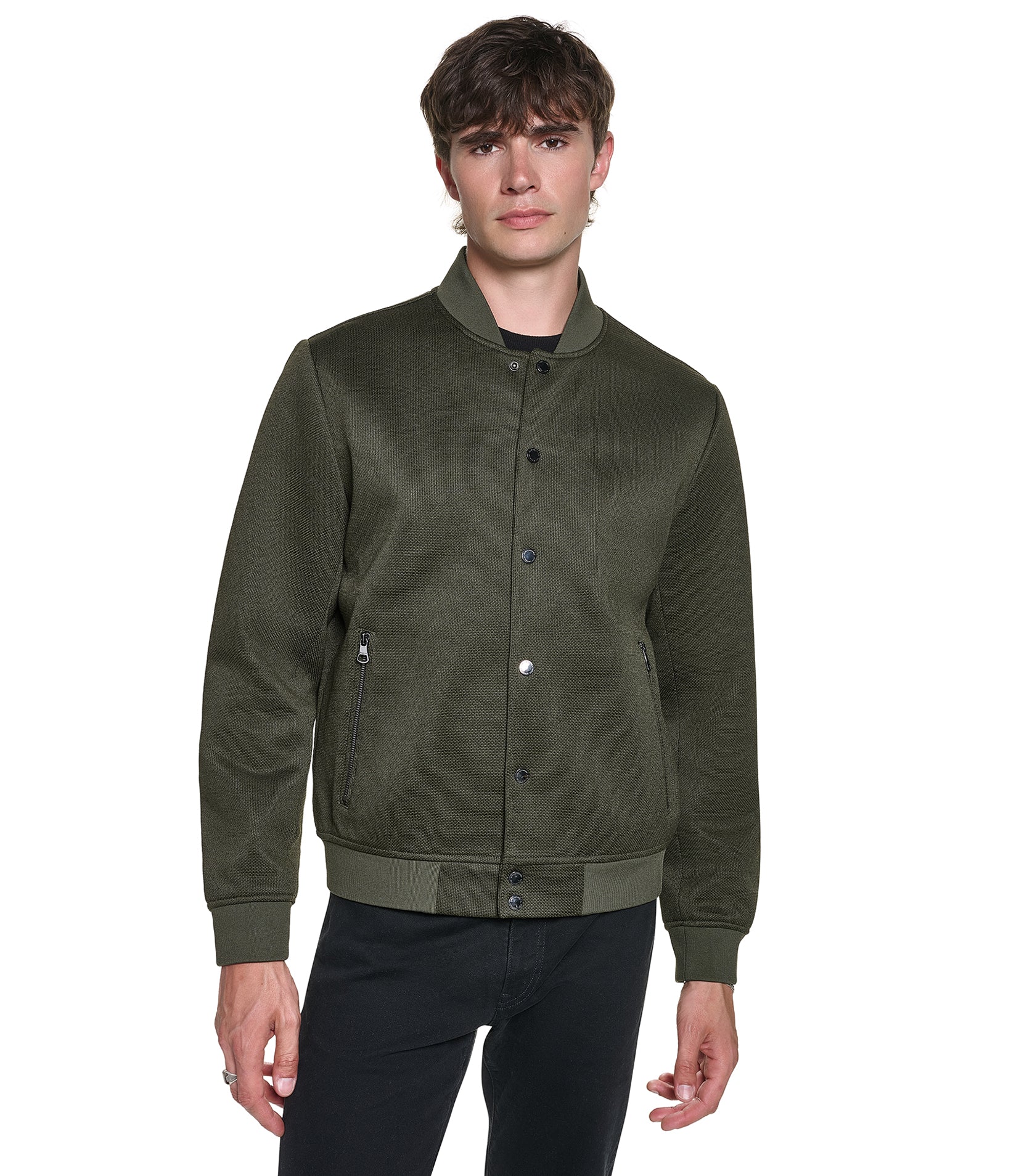 TEXTURED BOMBER JACKET VIEW 1