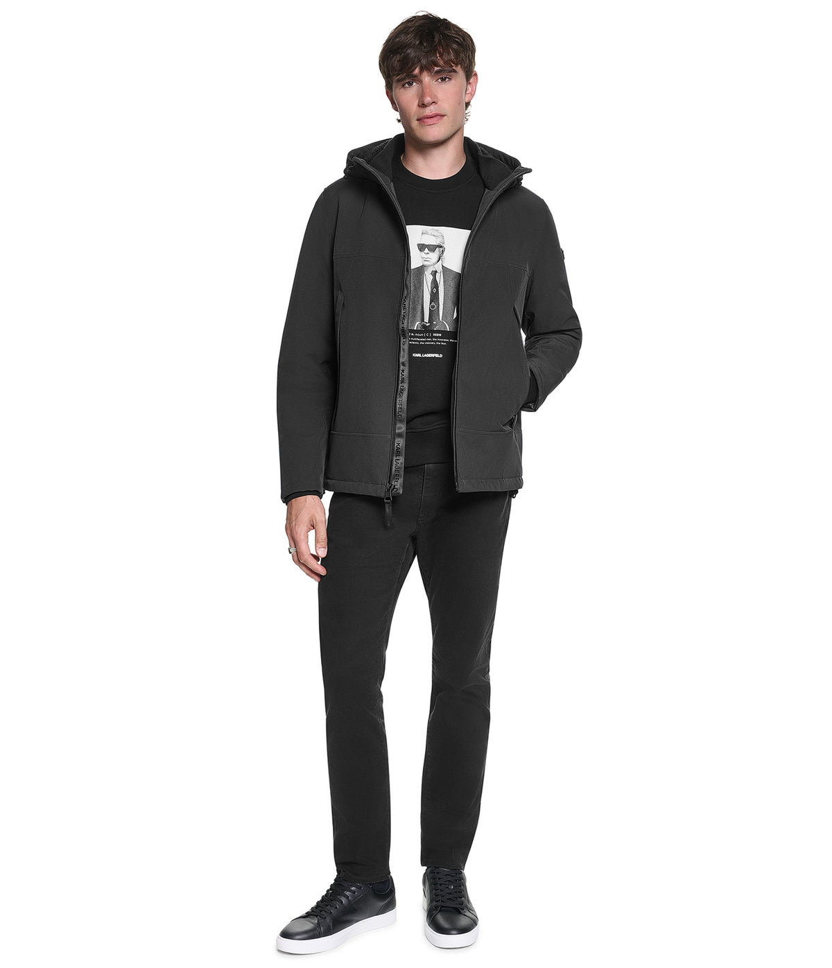 HOODED FULL-ZIP JACKET VIEW 3 | New Men's Arrivals
