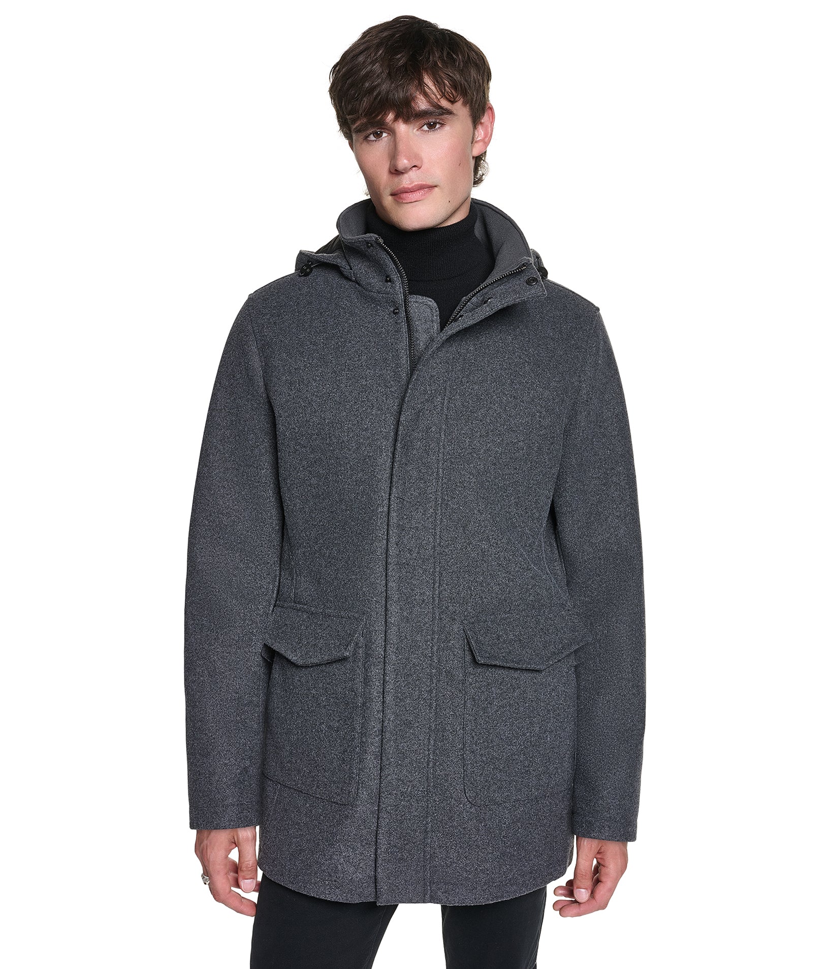 STADIUM COAT WITH PATCH POCKETS VIEW 1