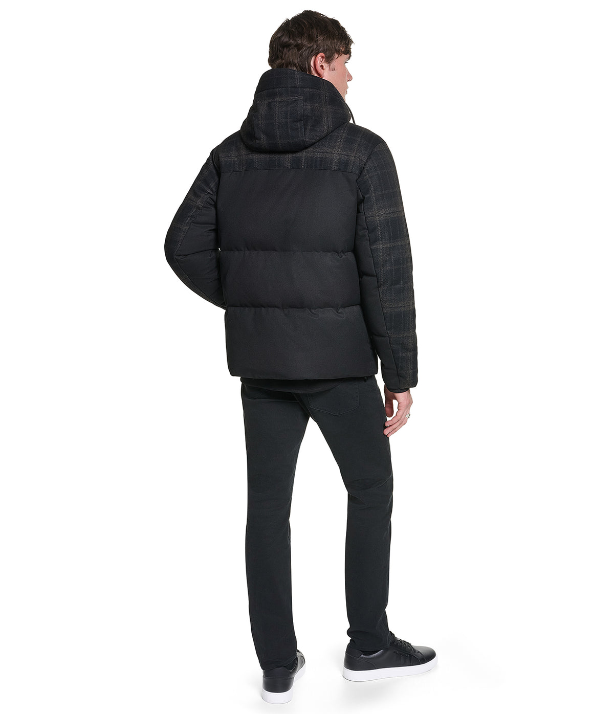 MIXED MEDIA HOODED JACKET VIEW 6