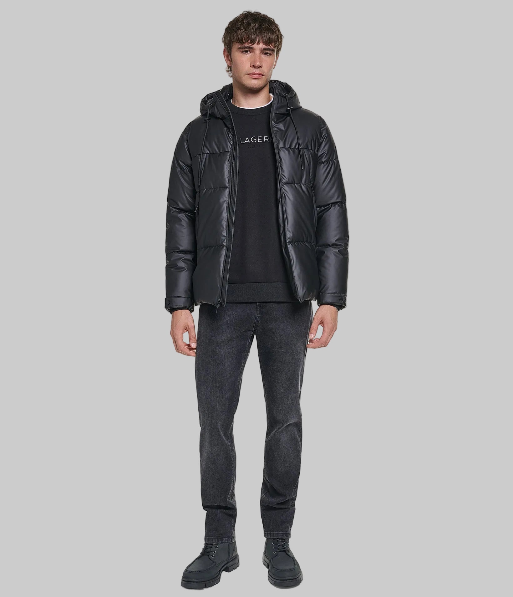 MID WEIGHT HOODED PUFFER WITH POCKETS VIEW 4 | Online Exclusive
