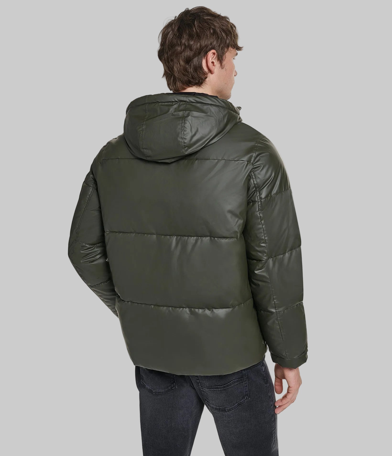 MID WEIGHT HOODED PUFFER WITH POCKETS View 2 | Online Exclusive