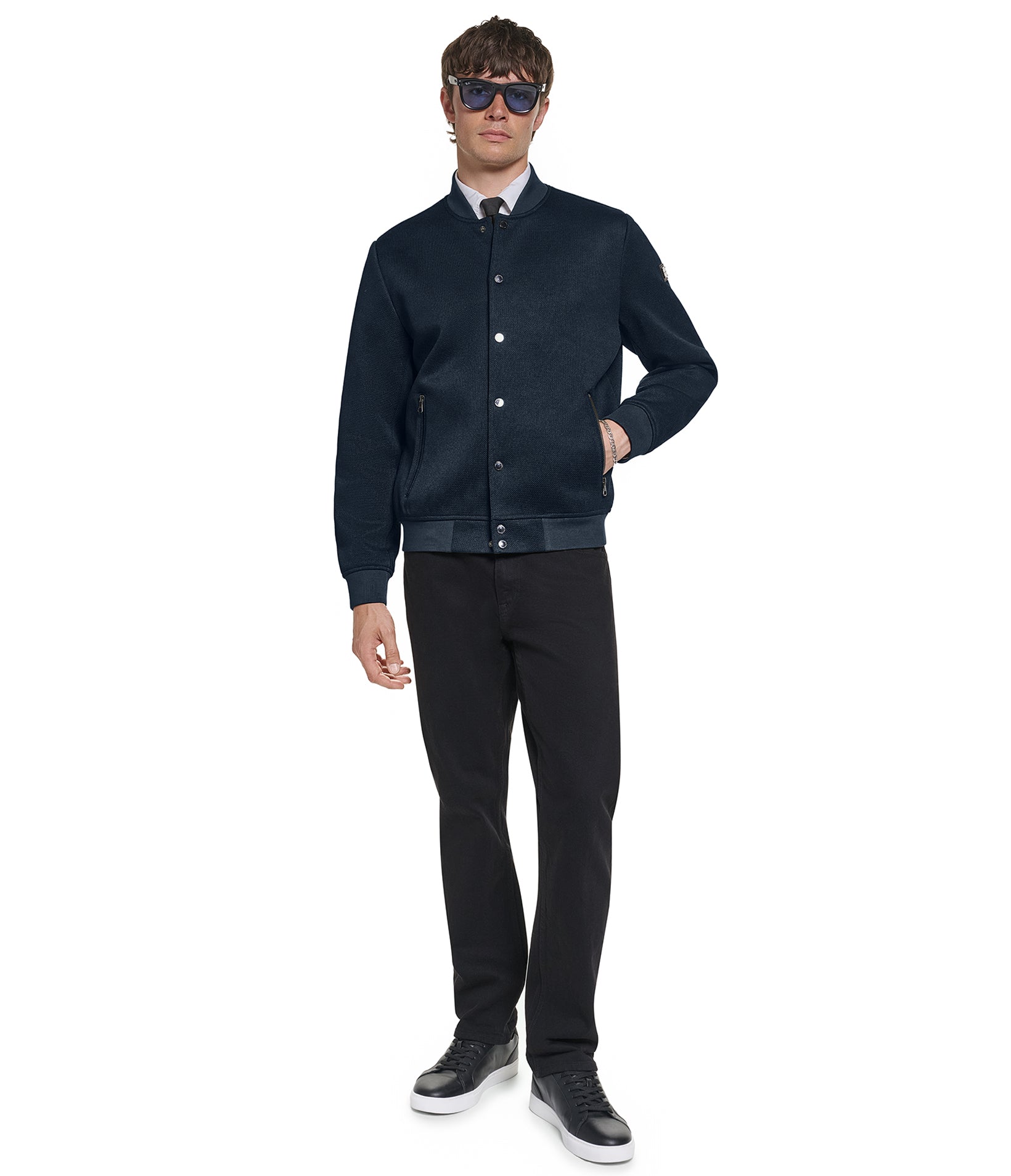 TEXTURED BOMBER JACKET VIEW 6