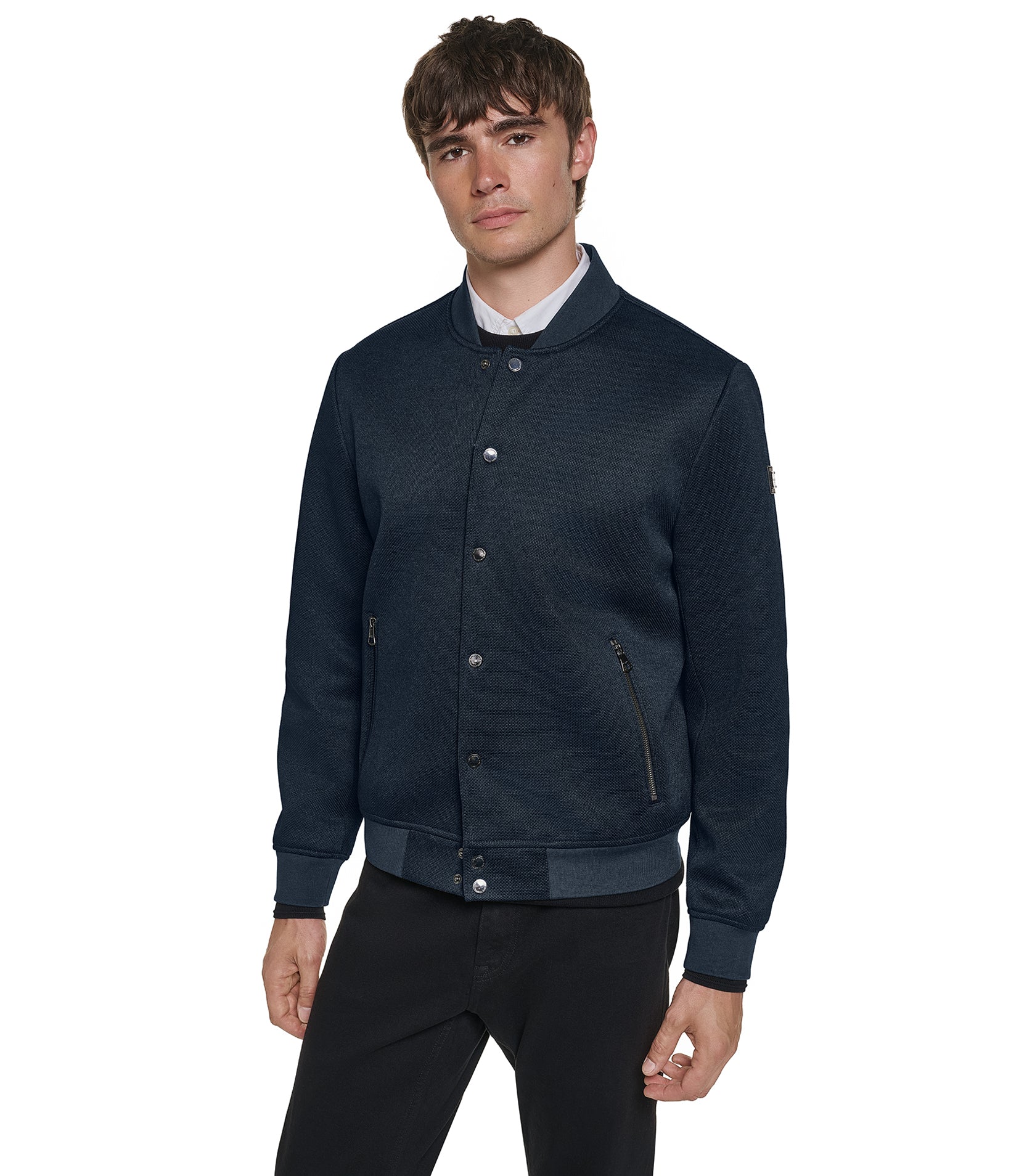 TEXTURED BOMBER JACKET VIEW 1
