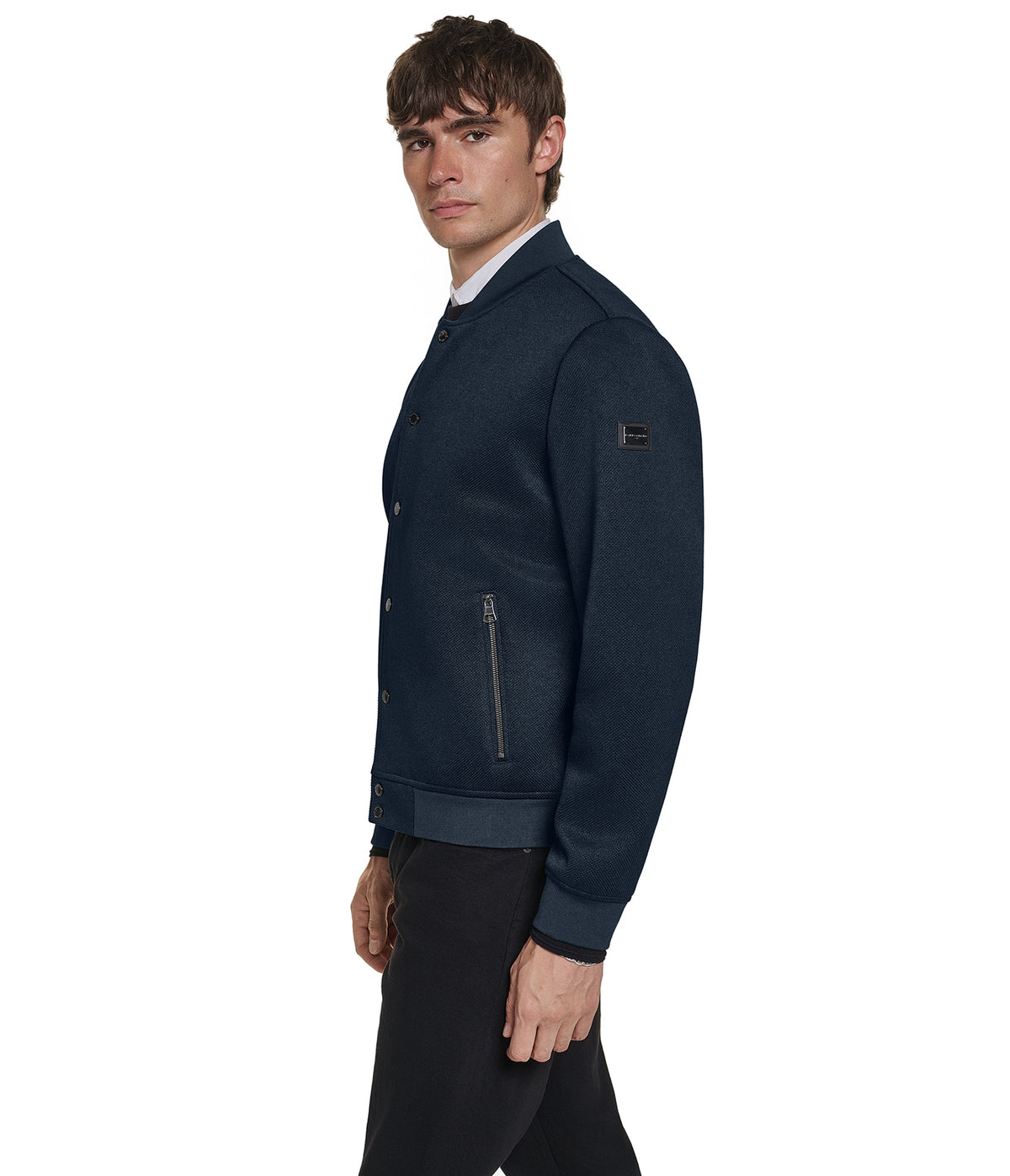 TEXTURED BOMBER JACKET VIEW 3 | Men's Coats & Jackets
