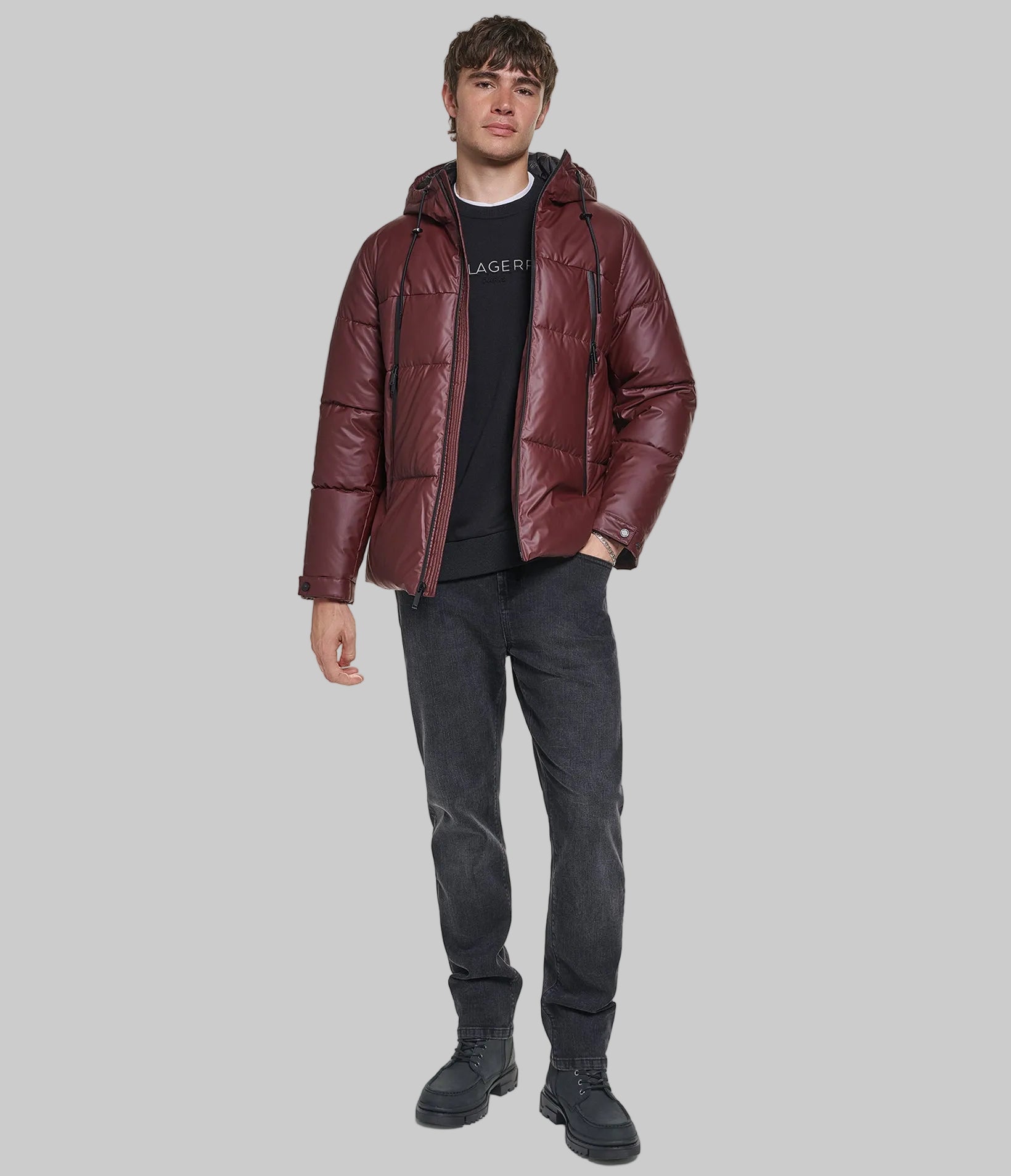 WATER RESISTANT PUFFER JACKET View 1 | Men's Clothing