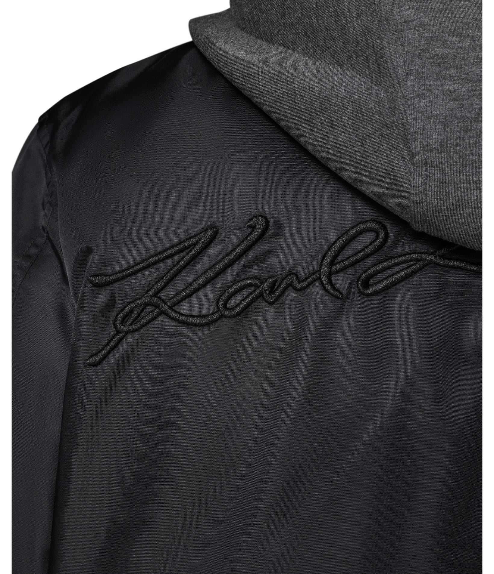 HOODED SIGNATURE LOGO BOMBER JACKET VIEW 9