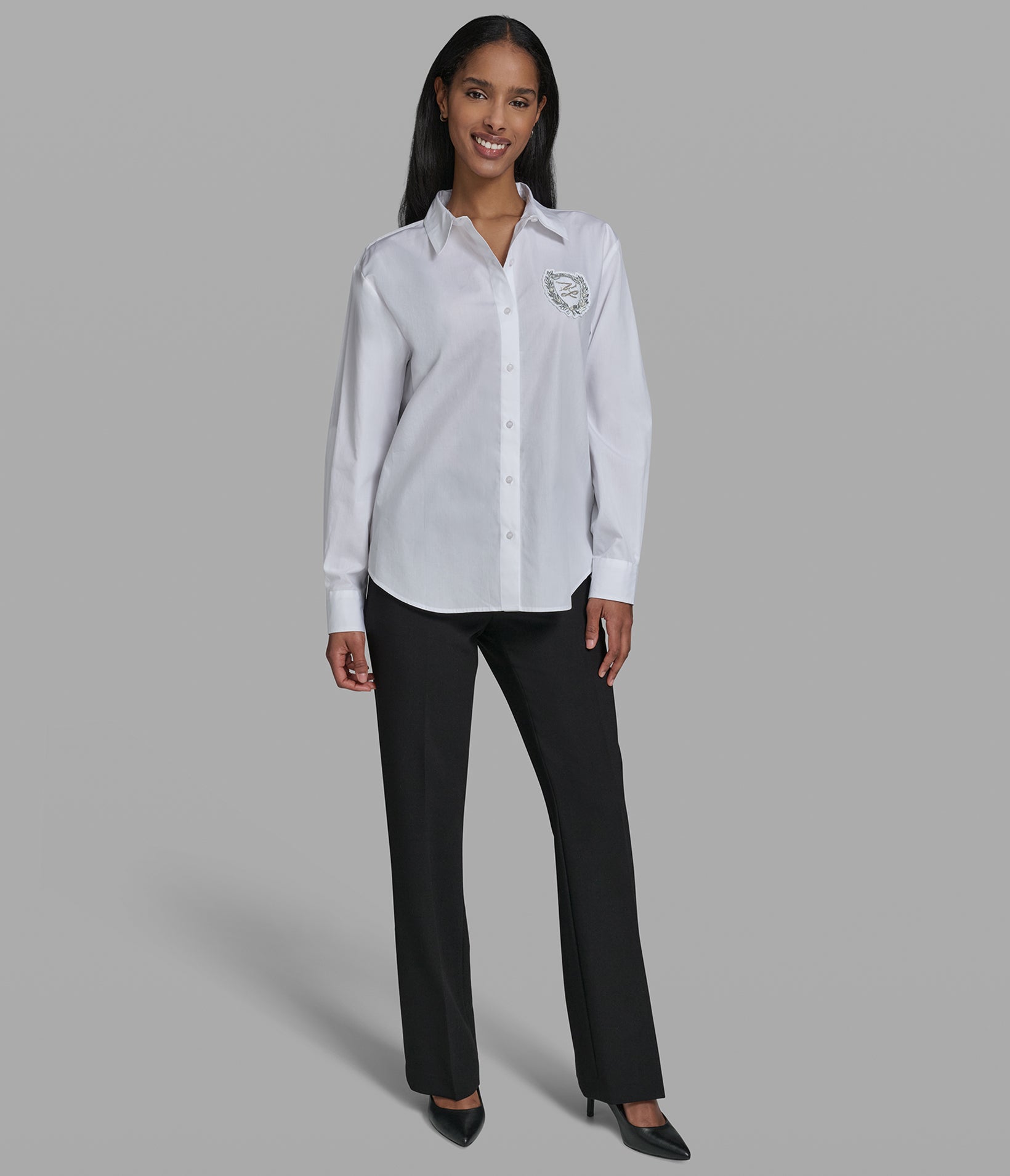 LONG SLEEVE KL VARSITY POPLIN SHIRT VIEW 5