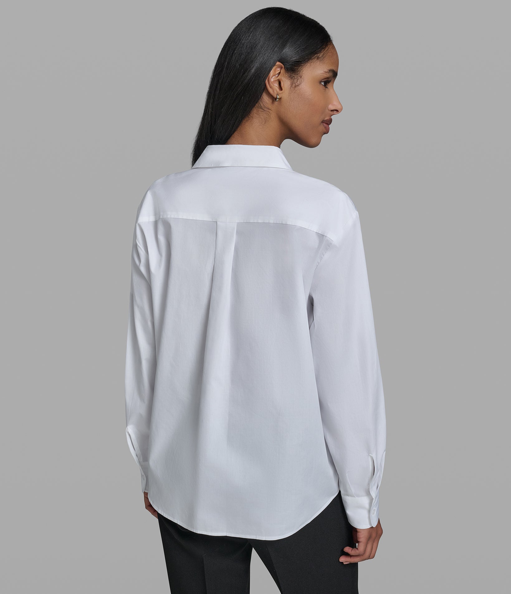 LONG SLEEVE KL VARSITY POPLIN SHIRT VIEW 3