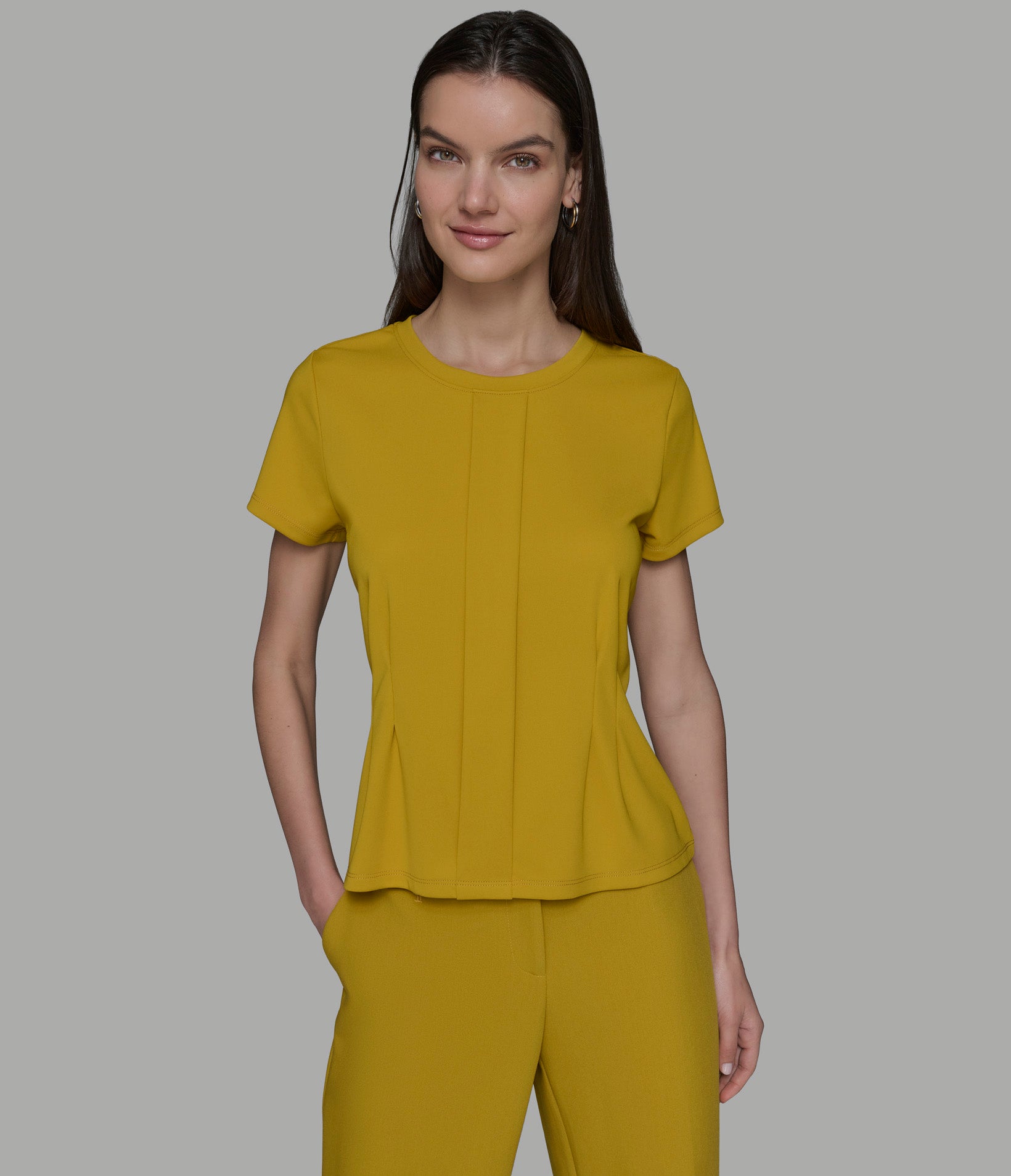 PLEATED KNIT BLOUSE View 1 | Women's Clothing Sale